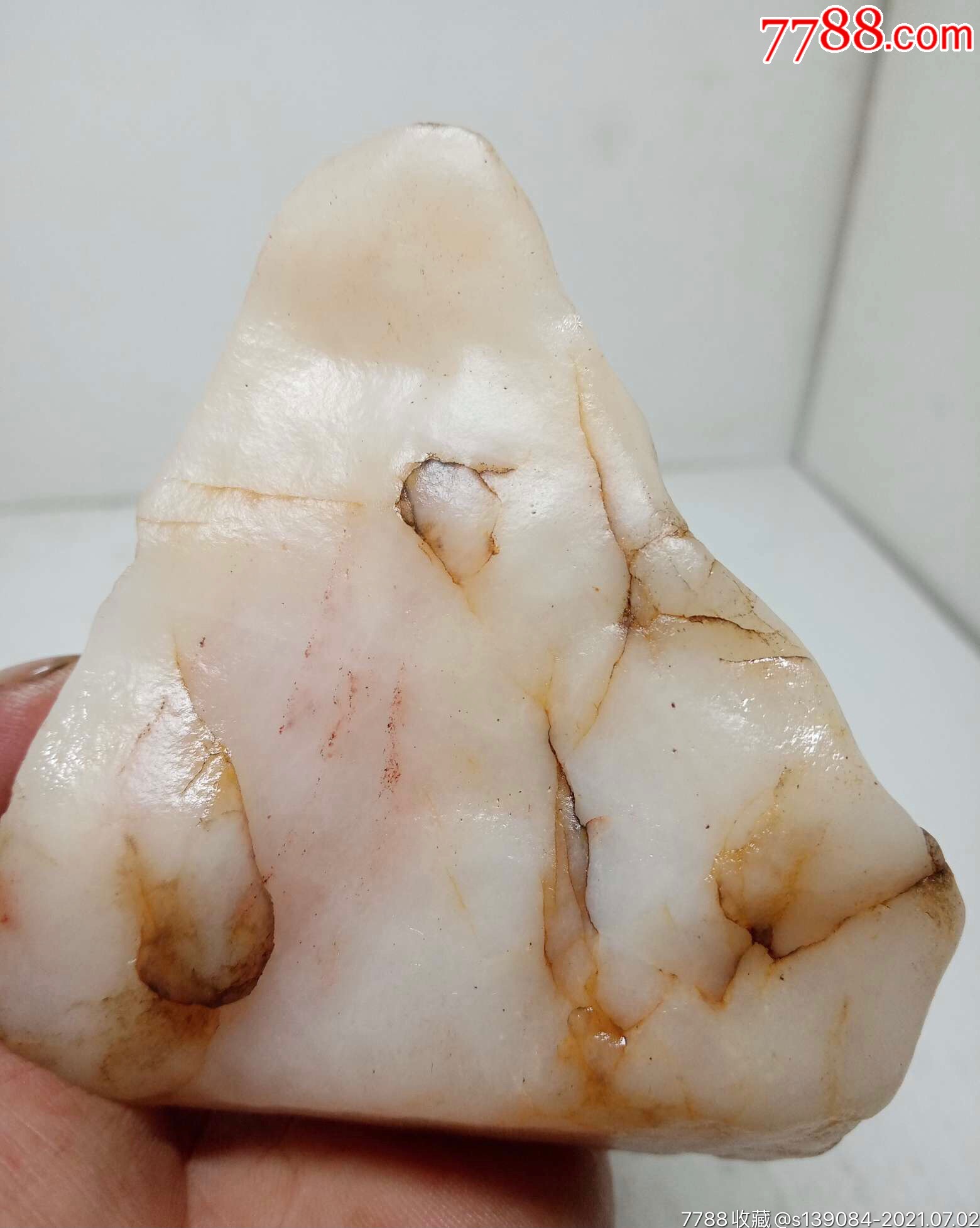 700多克,包真尺寸/规格10x8x7㎝重量771克戈壁玉羊脂白戈壁玉支持鉴定