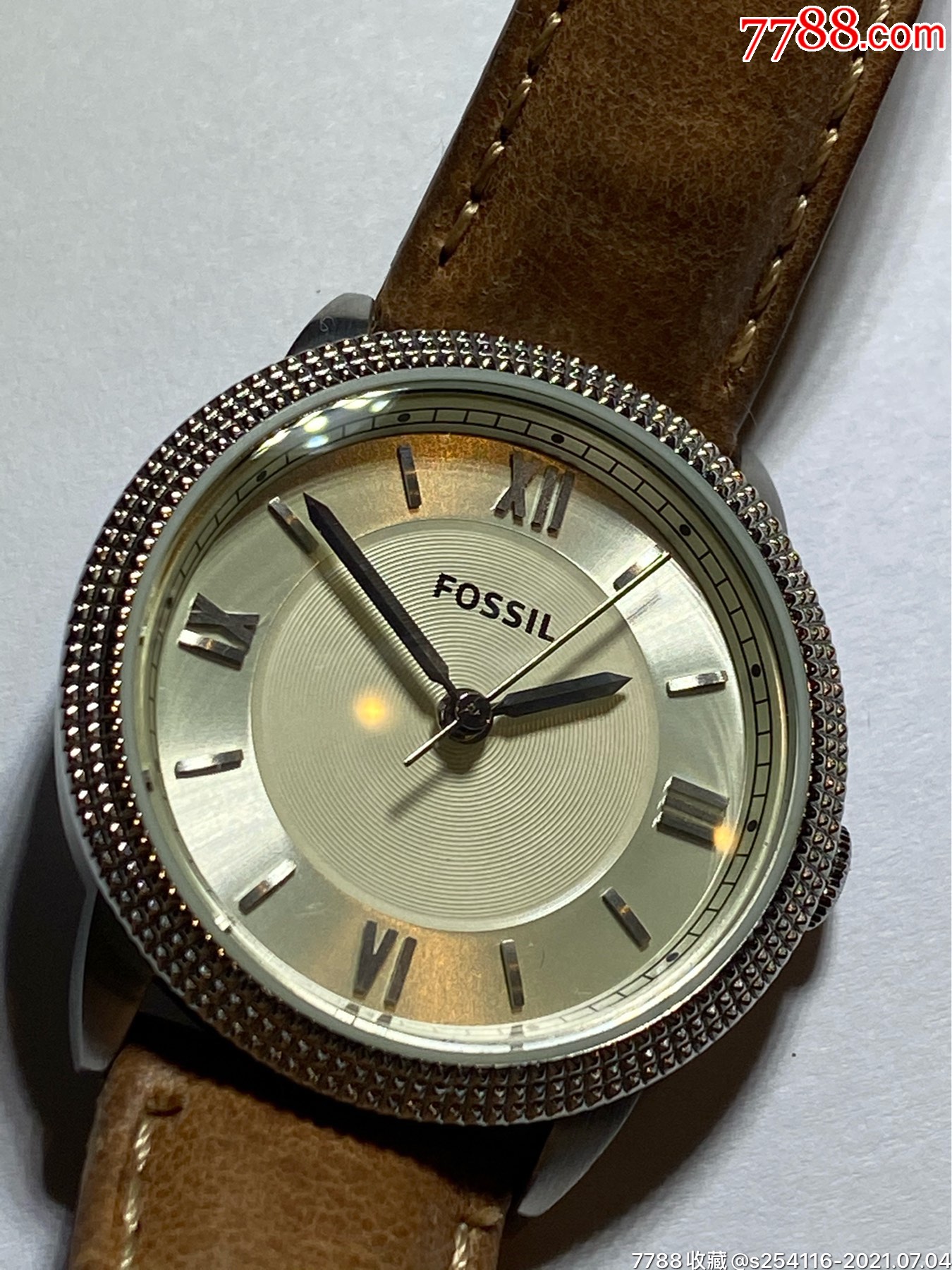 fossil化石石英男表表盘31mm厚9mm50米防水走时精准保真正_手表/腕表