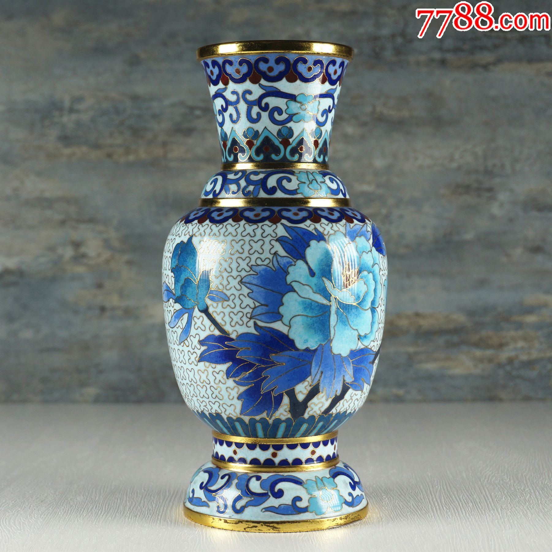 创汇期景泰蓝铜花瓶