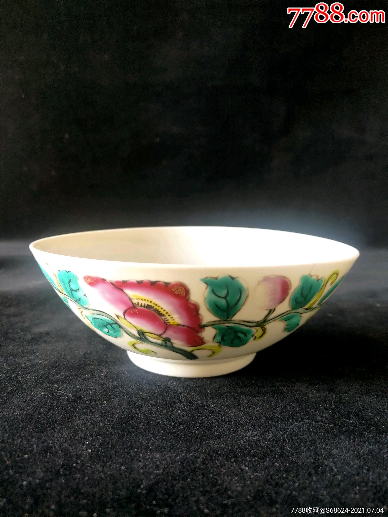 1962-1965年景德镇景兴瓷厂手绘花卉大碗