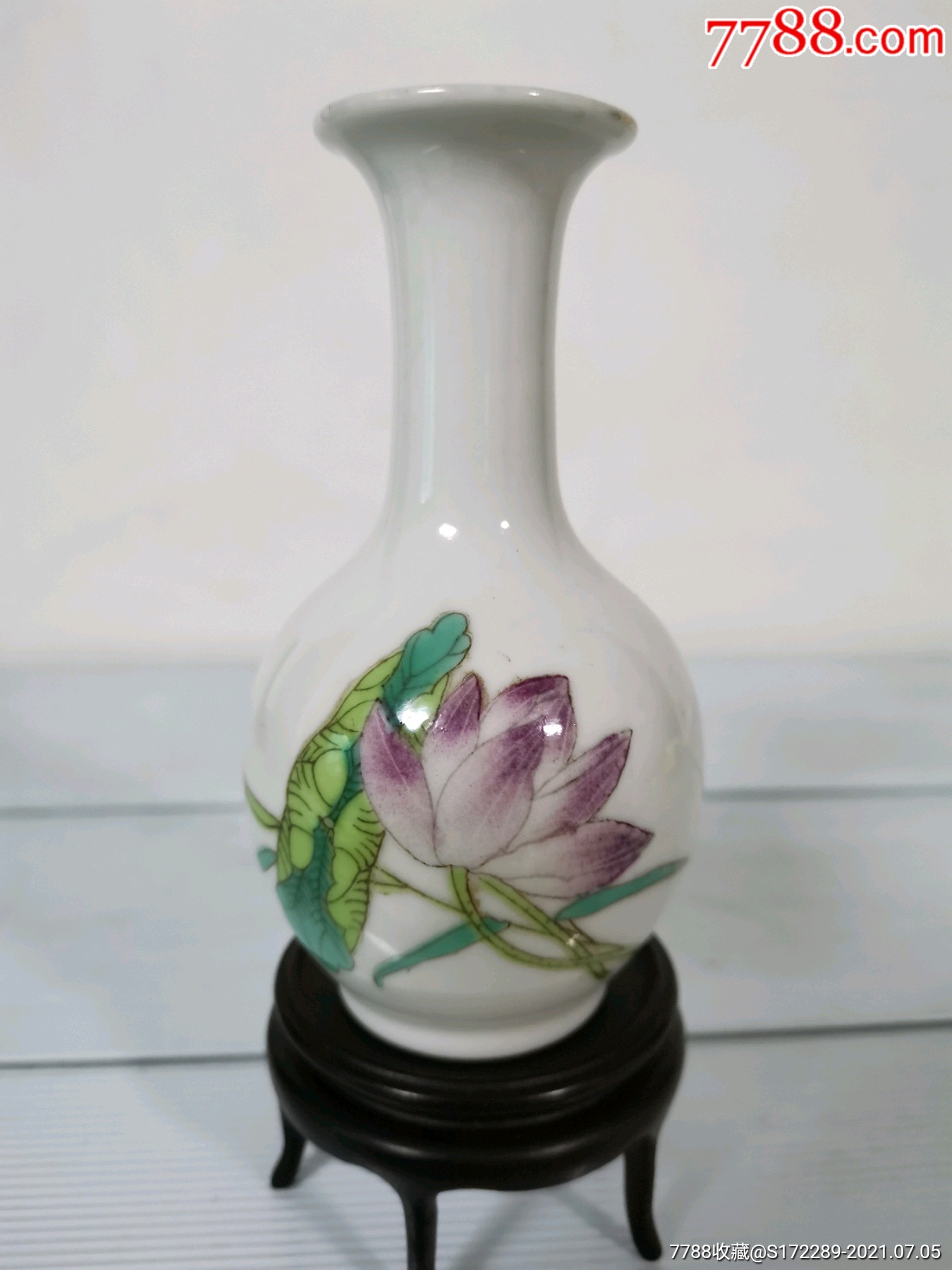 五六七粉彩小胆瓶一个,_善石福【7788商城__七七