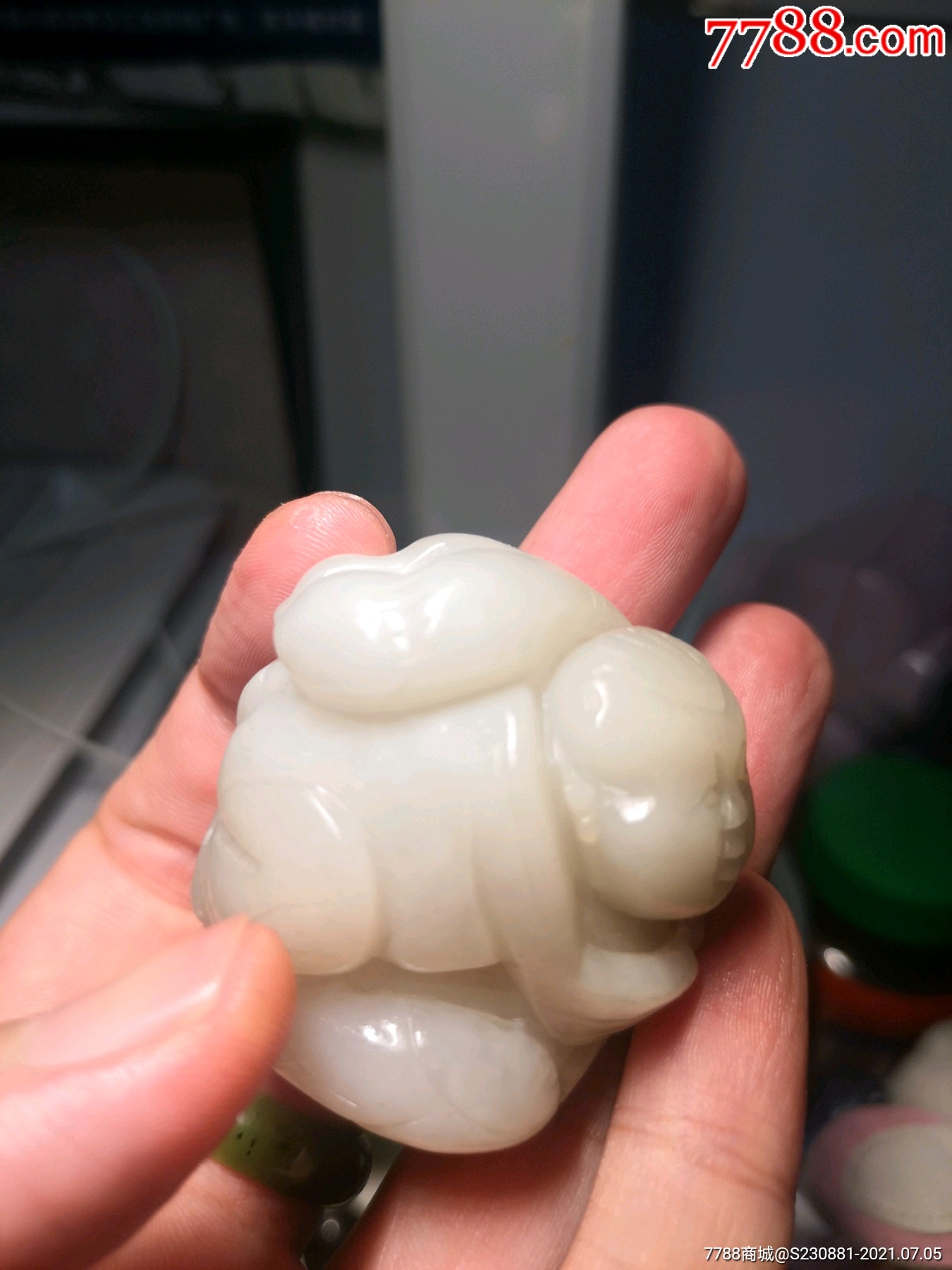 和田玉白玉娃娃