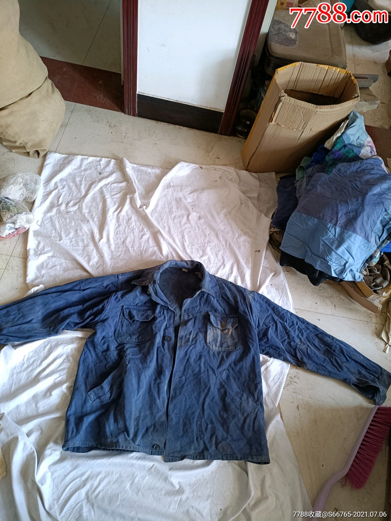 怀旧50年代老棉布二口袋上衣