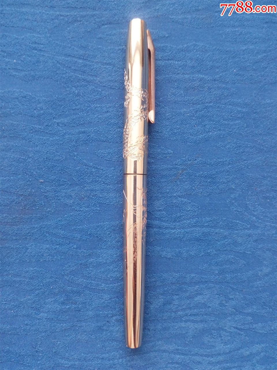 创汇期英文中国制造手工錾刻国画龙凤呈祥铝壳储水塑料钢笔