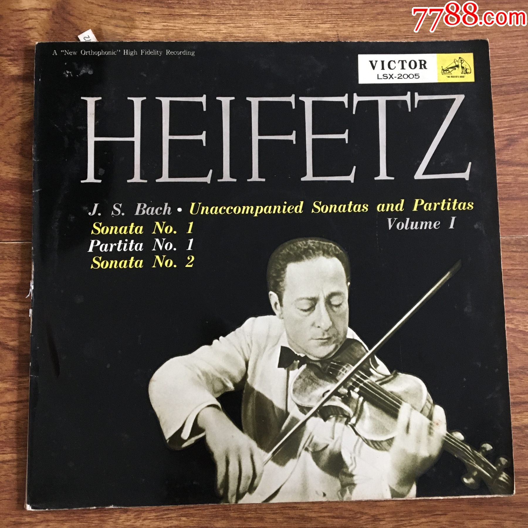 巴赫无伴奏奏鸣曲海菲兹小提琴-12寸黑胶lp-a57