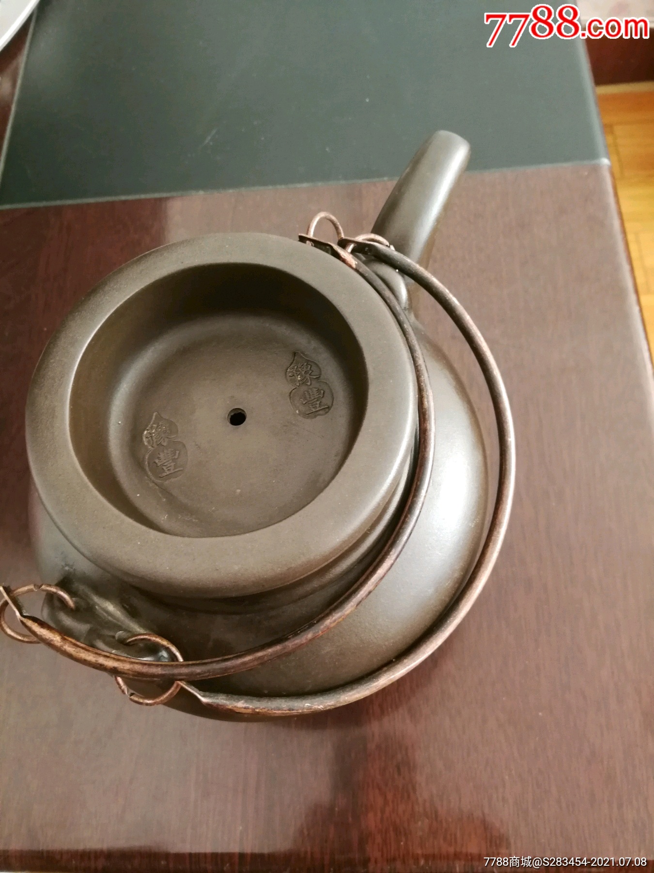 民国时期宜兴紫色时大彬茶壶品相如图保老_紫砂壶_图片鉴赏_收藏价值