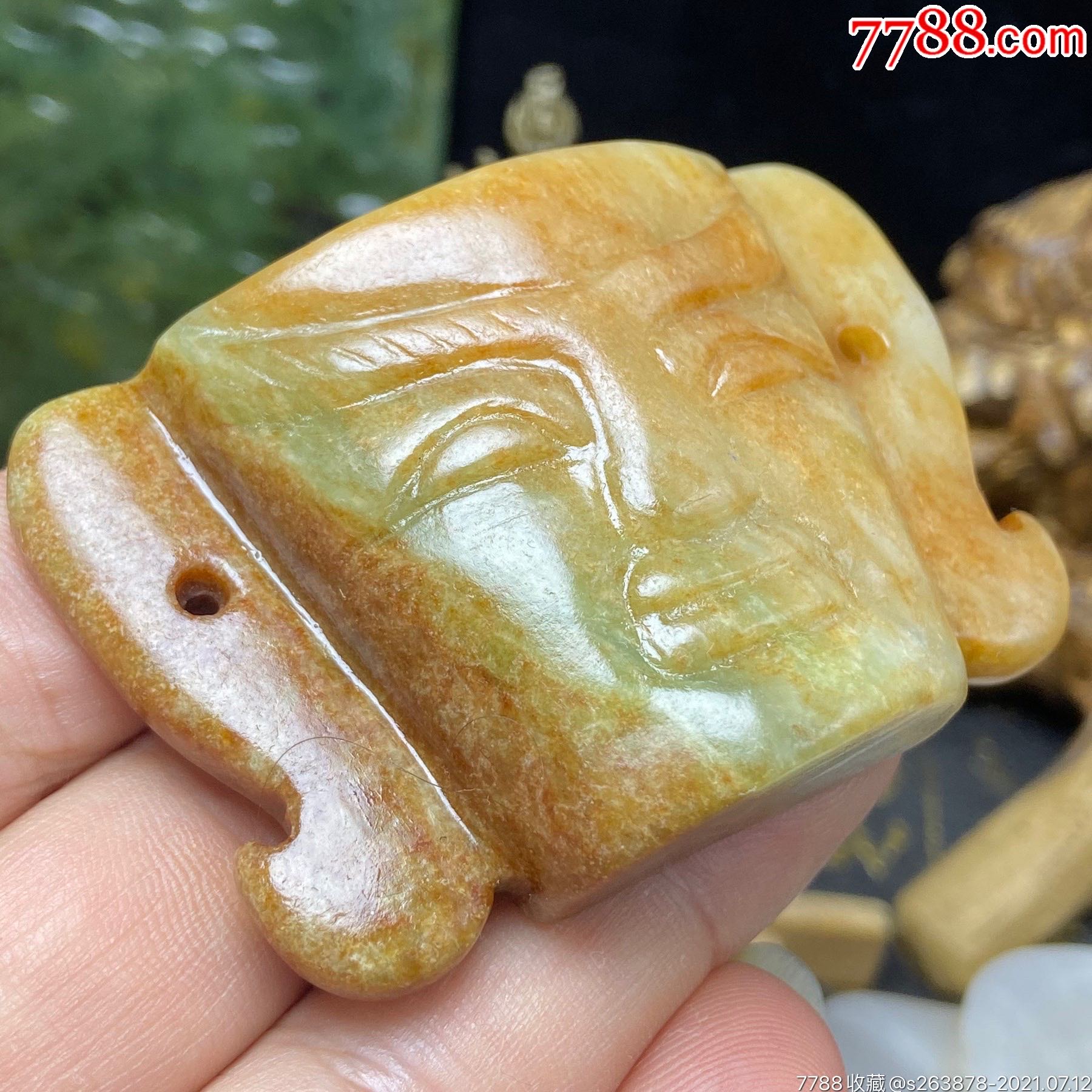 年代久远和田玉人面图腾