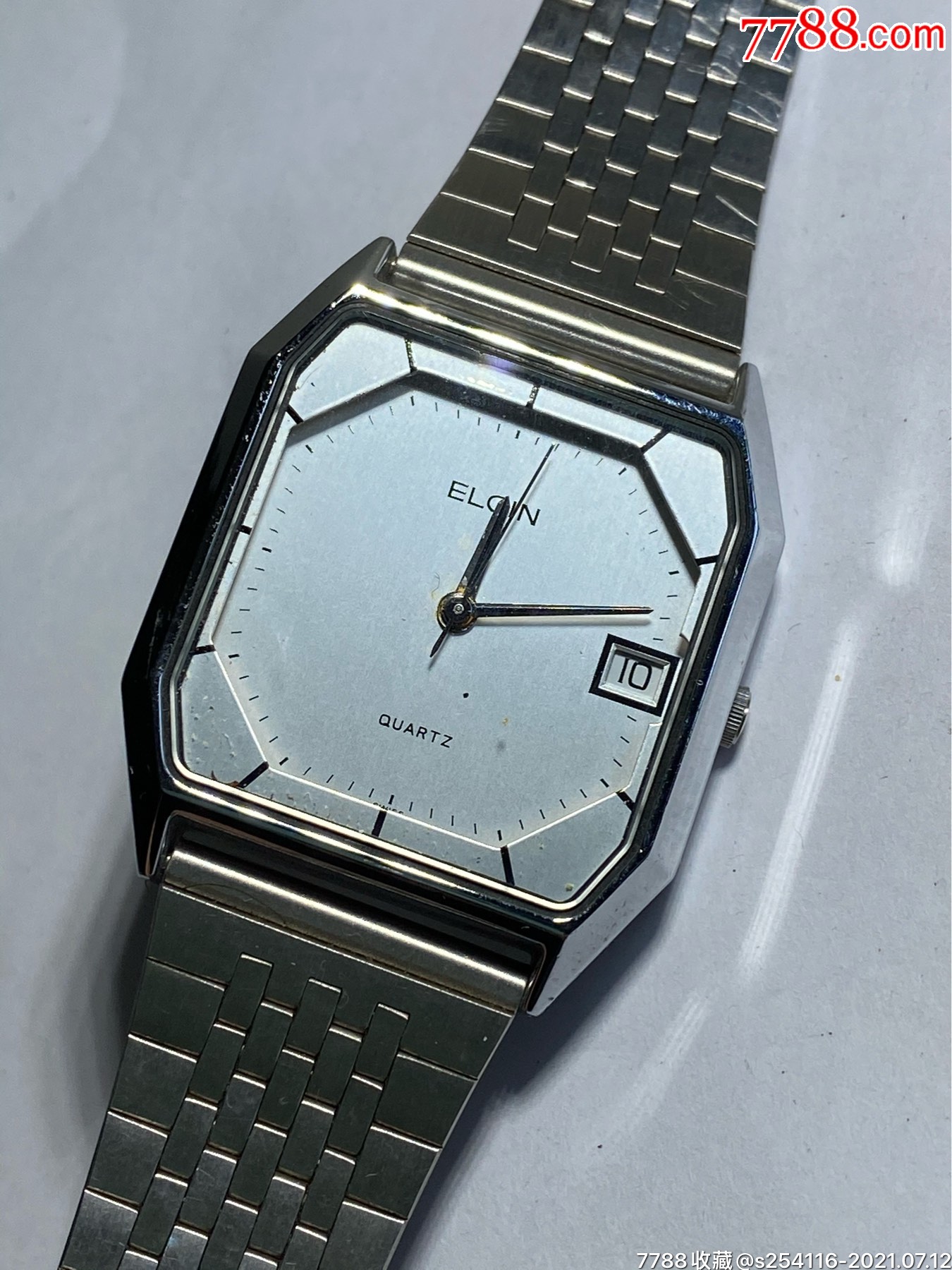 瑞士精制美国品牌elgin爱尔琴石英男表表盘31531mm厚85mm单历蓝