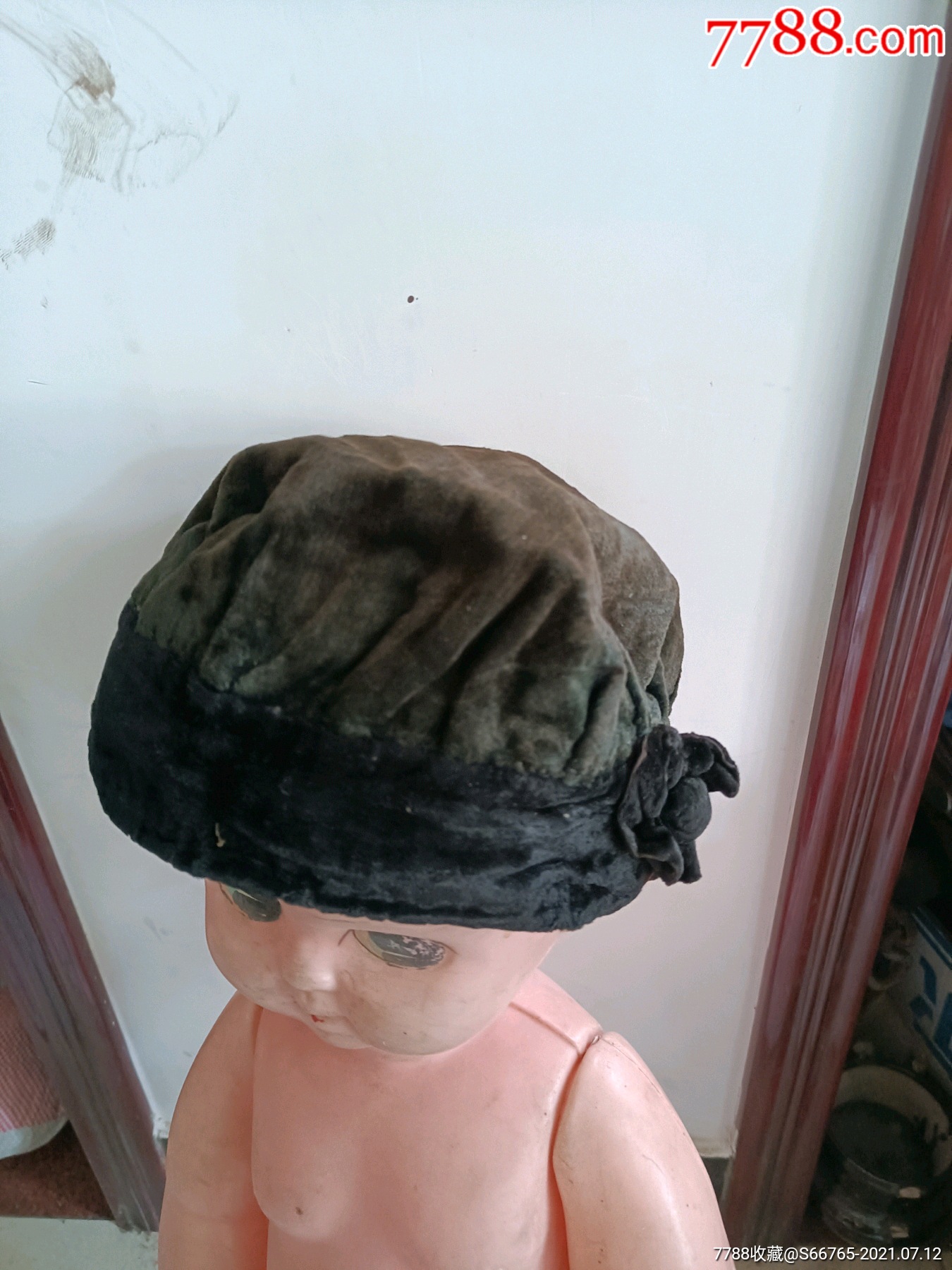 怀旧民国地主老太毛呢帽子