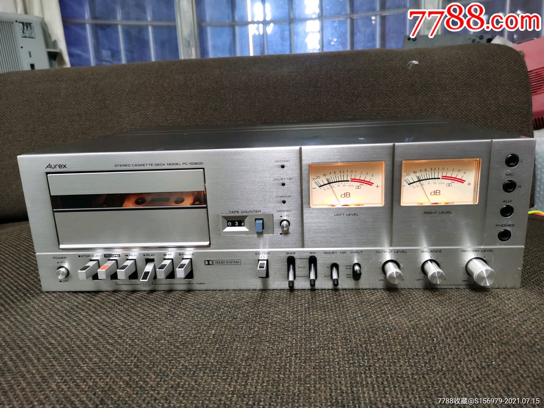 东芝(aurex)双磁头中高端卡座pc-5060d