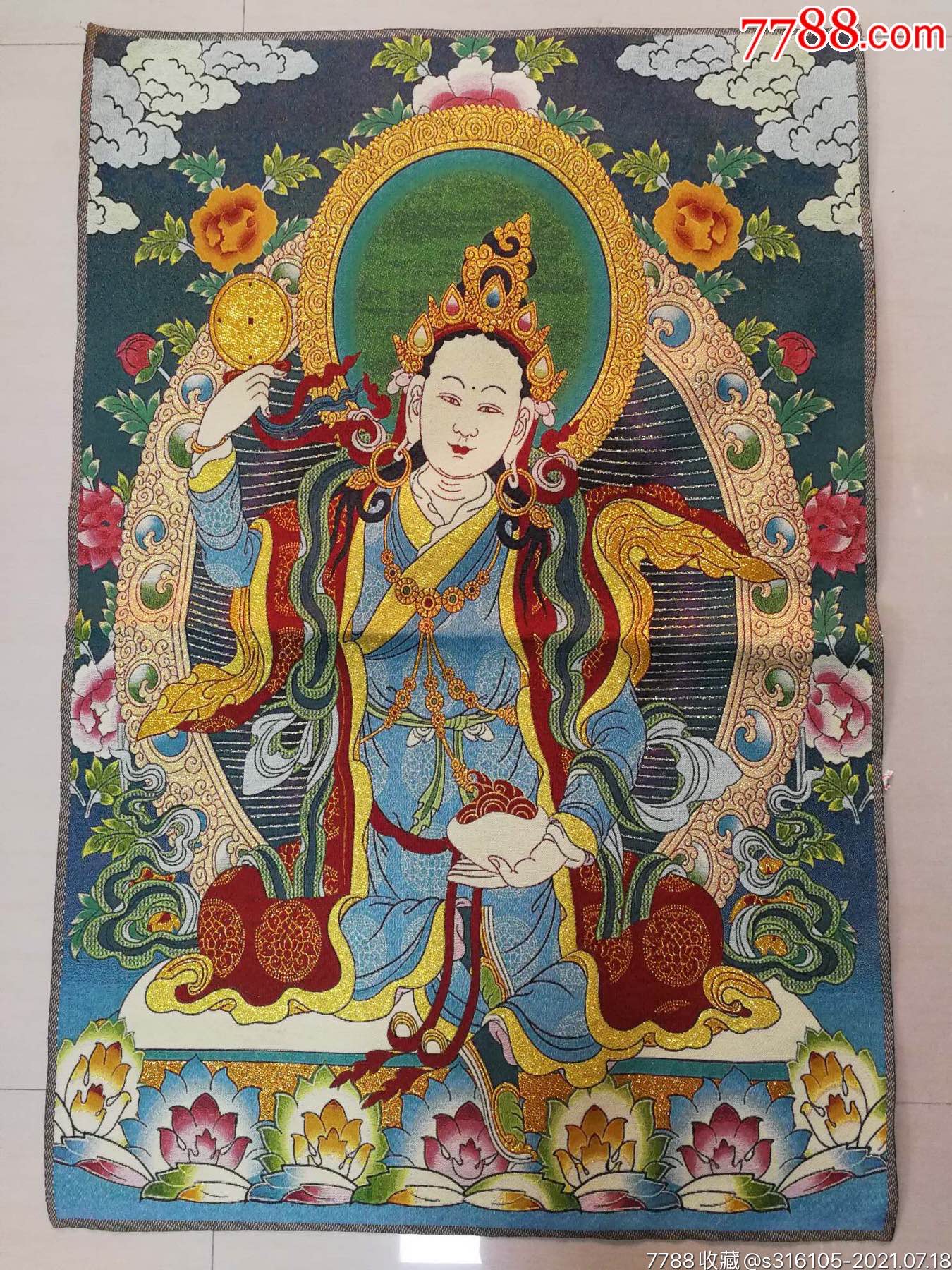 唐卡材质丝织代理加价尺寸60cm90cm手工测量略