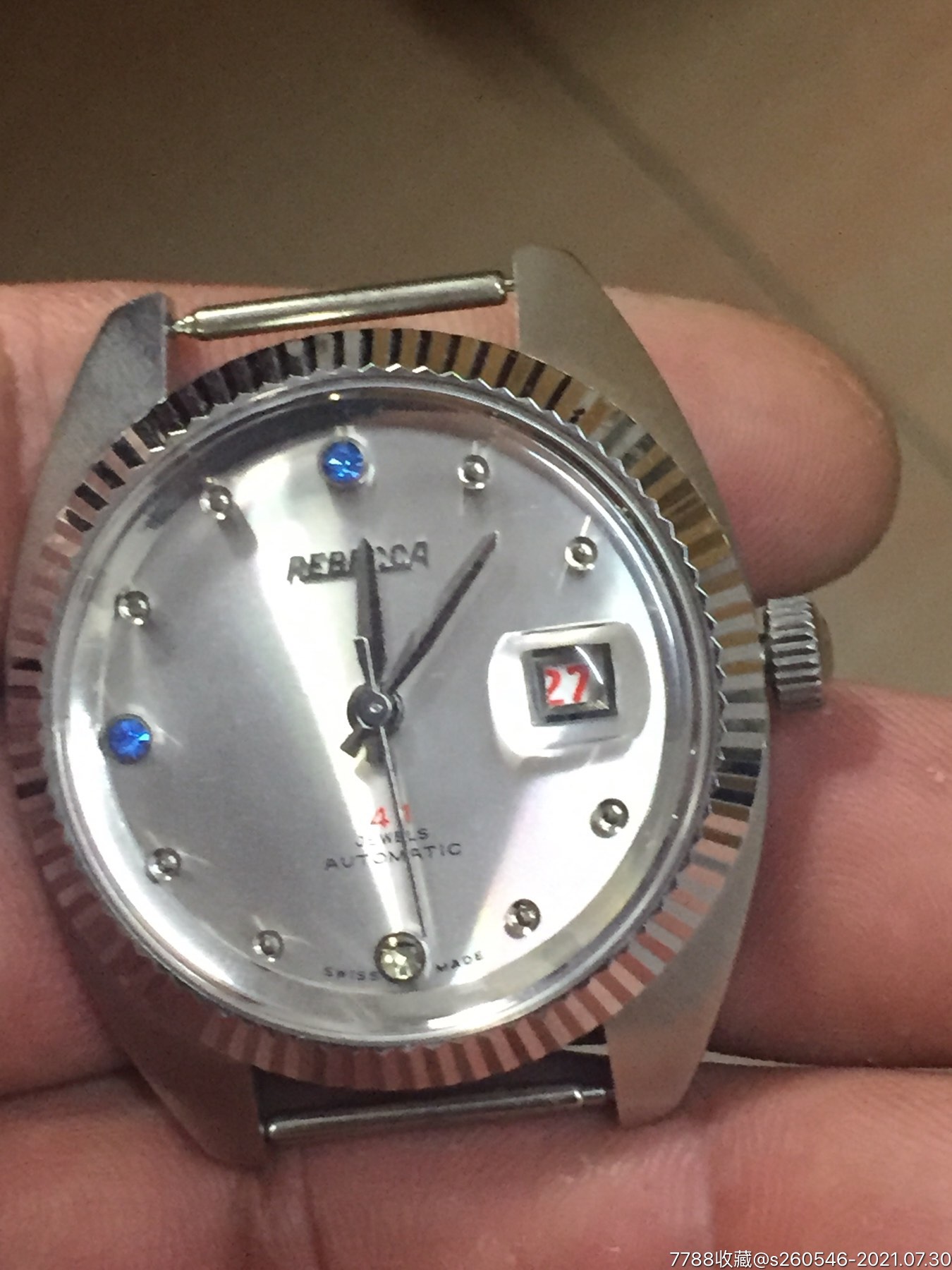 全新瑞贝卡41钻全自动机械表相品99新-手表/腕表-7788钱币网