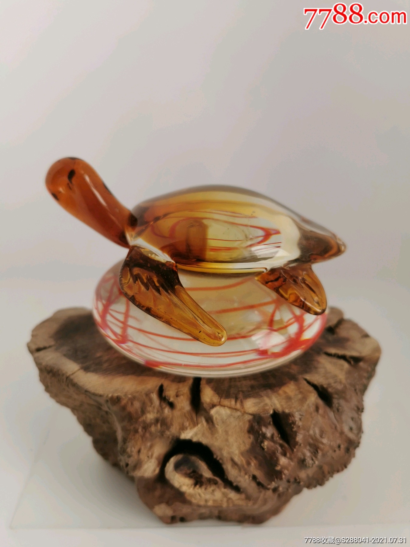 手工老琉璃海龟摆件