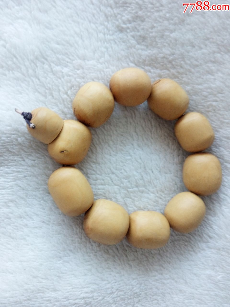黄杨木手串老人家手工原始加工打磨制作道法自然大朴不雕各不相同圆头