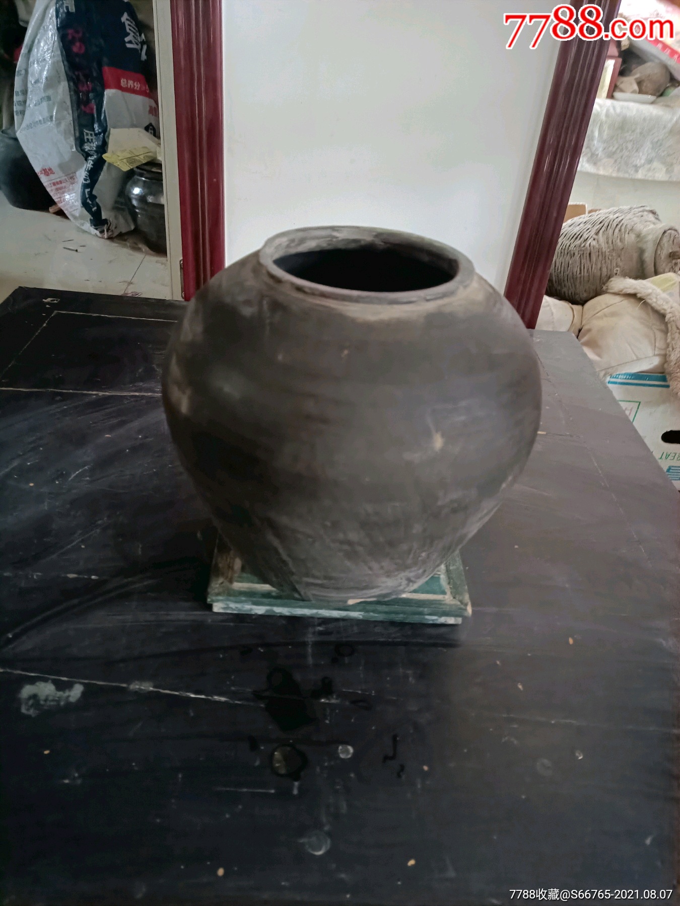 怀旧民国老灰陶罐