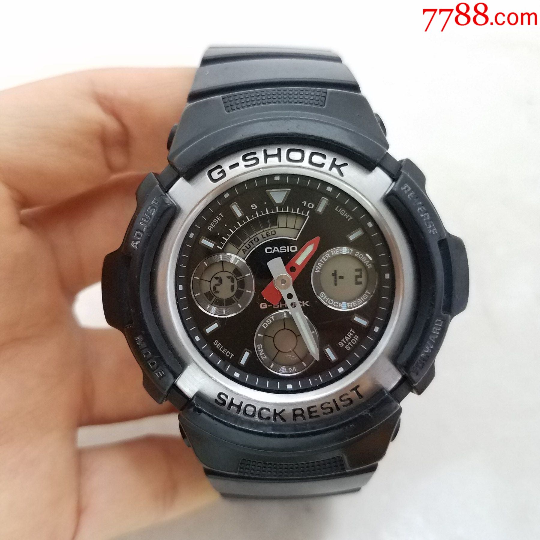 日本卡西欧g-shock多功能双显电子男表【功能正常】