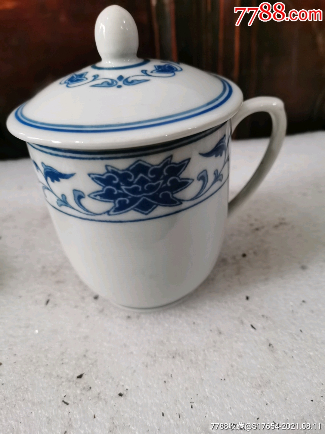 15红旗瓷厂青花杯