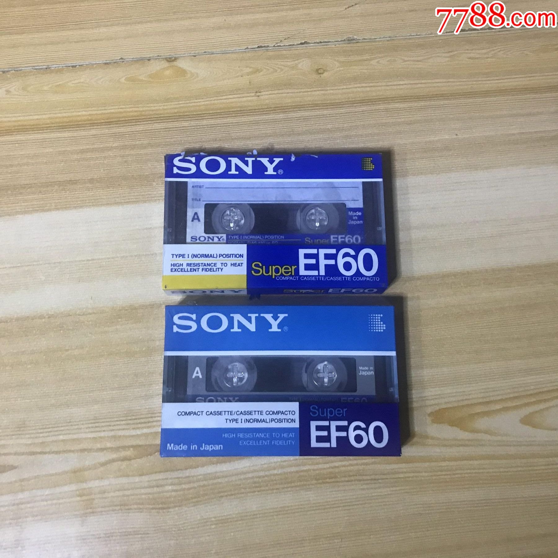 索尼空白带-ef60【2盘】全新未开封-磁带/卡带-7788连环画