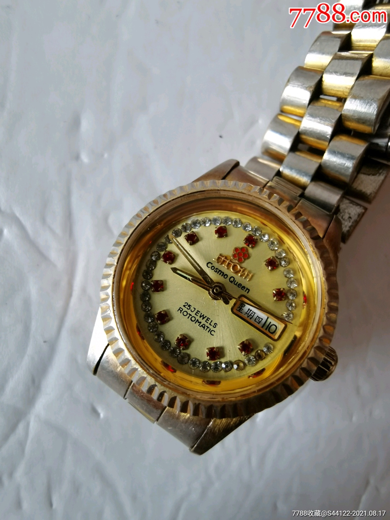 稀少梅花女士自动日历精磨2678机芯手表