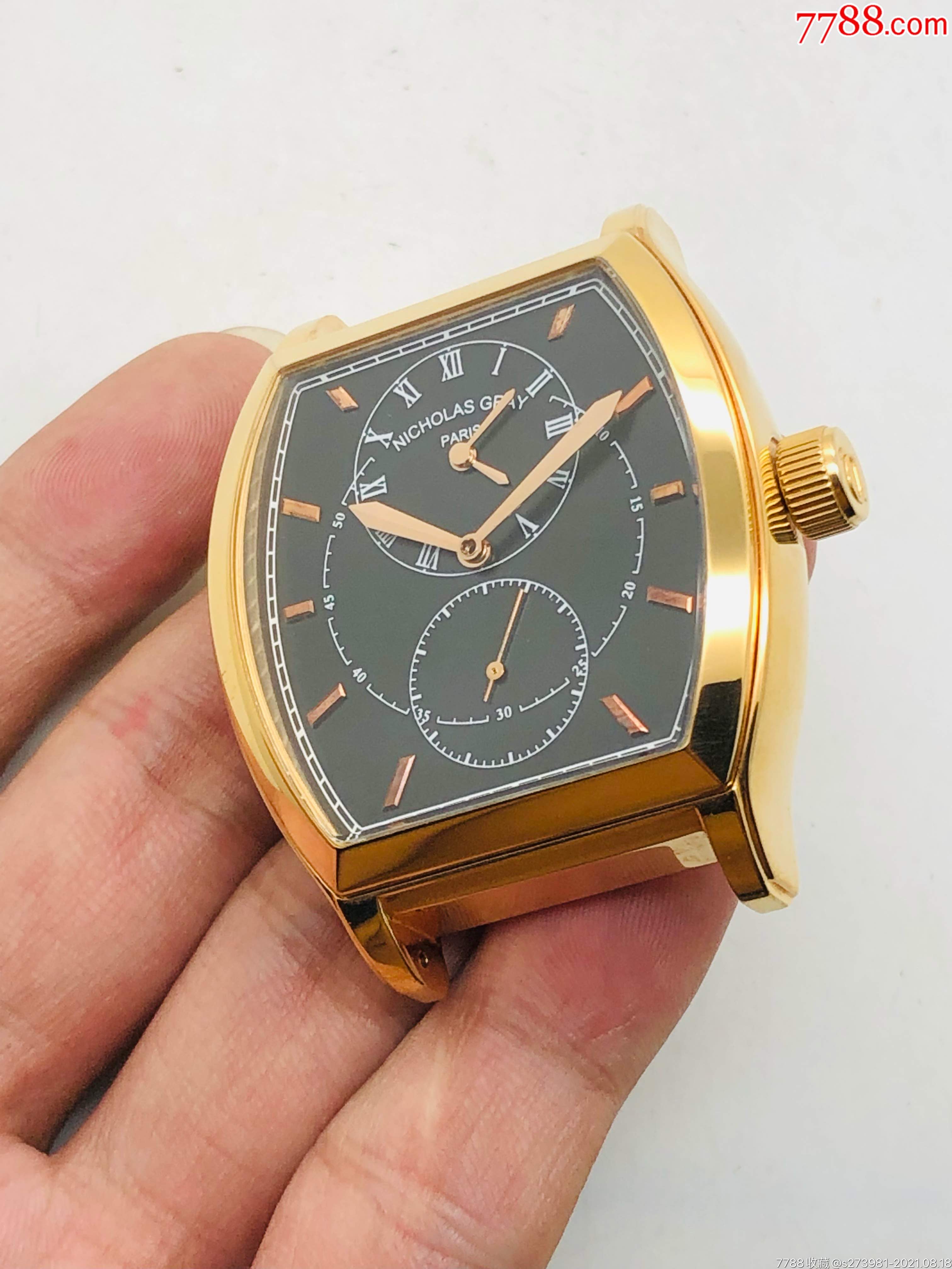 前摆机芯,所以拍不到摆轮,)_手表/腕表_作品欣赏_收藏价值_7788字画网