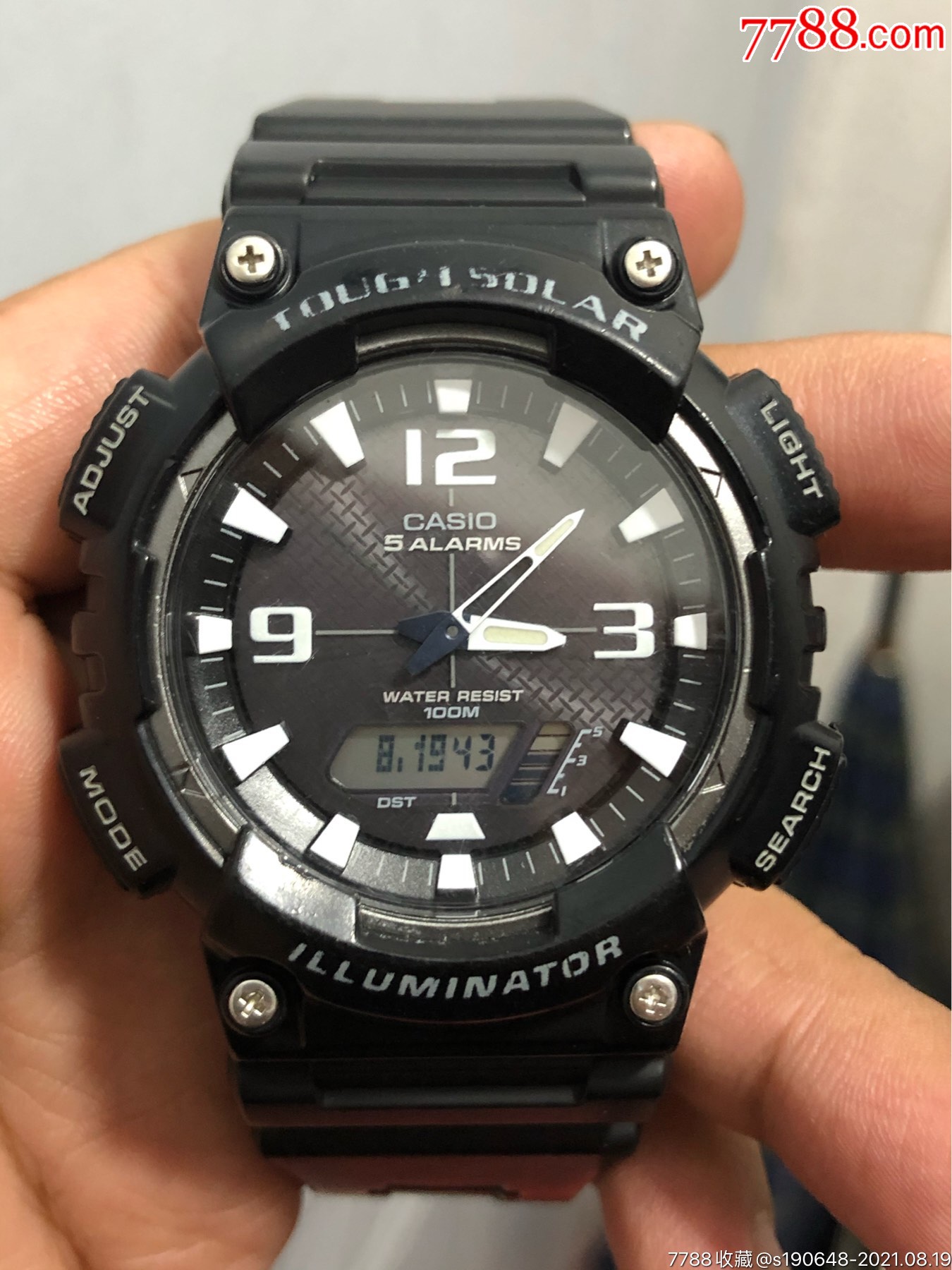 卡西欧aq-s610w光动能电子表