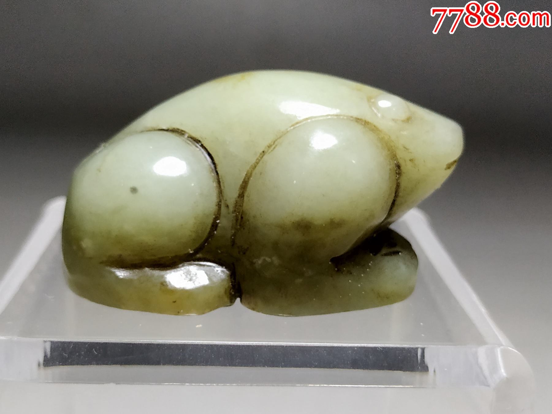 旧和田青玉-----蛙
