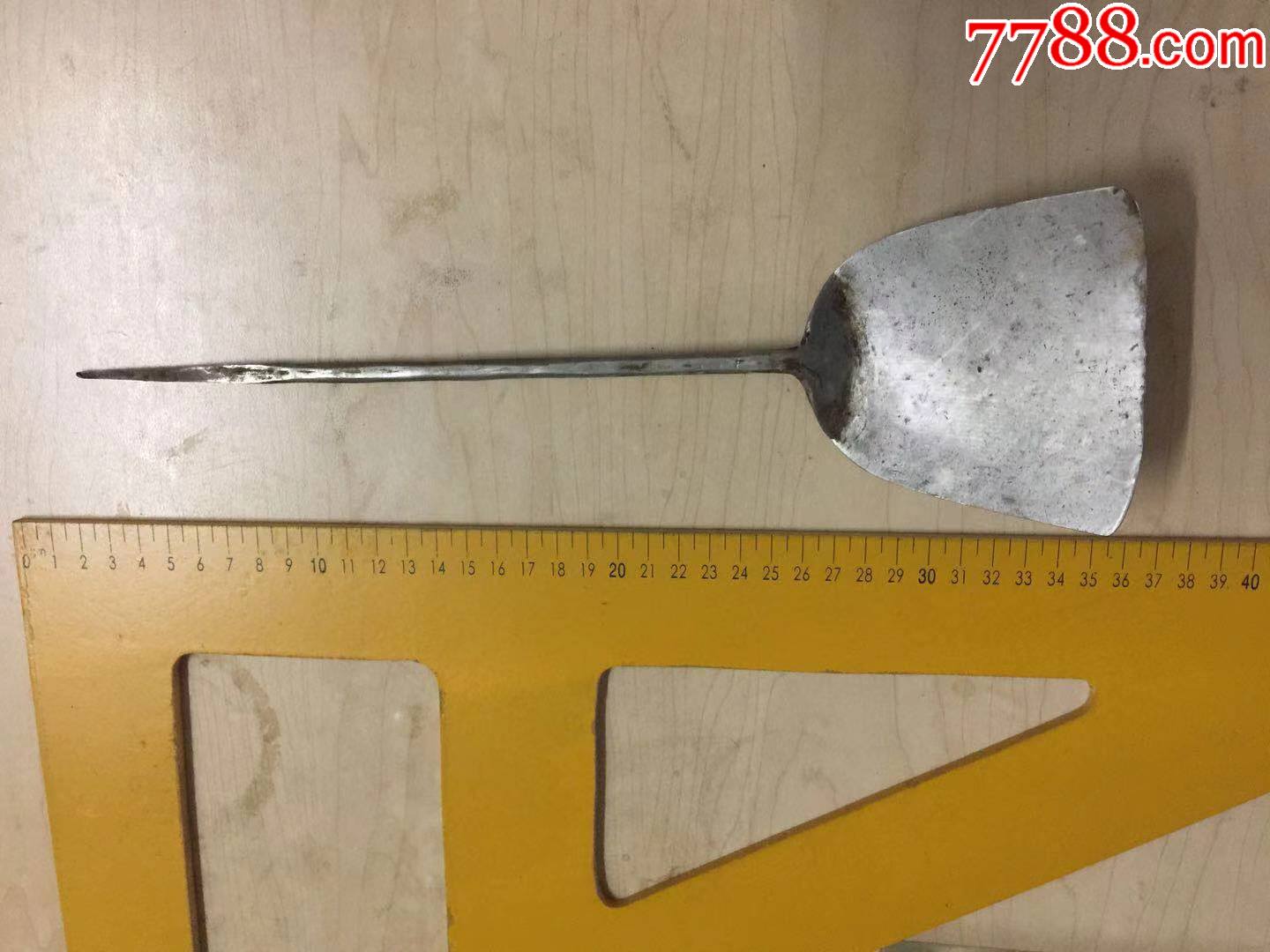 老式手工锻打不锈钢锅铲