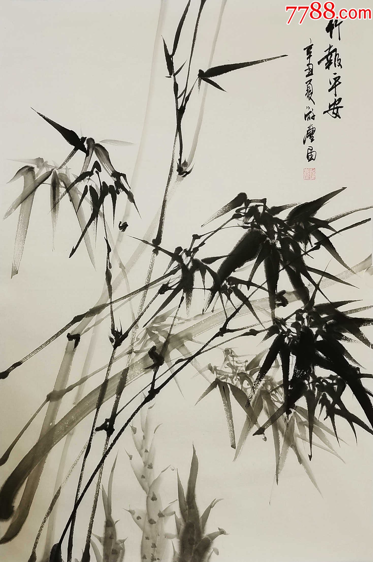 【全网独家授权代理】潜力股画家游尘作品:竹报平安