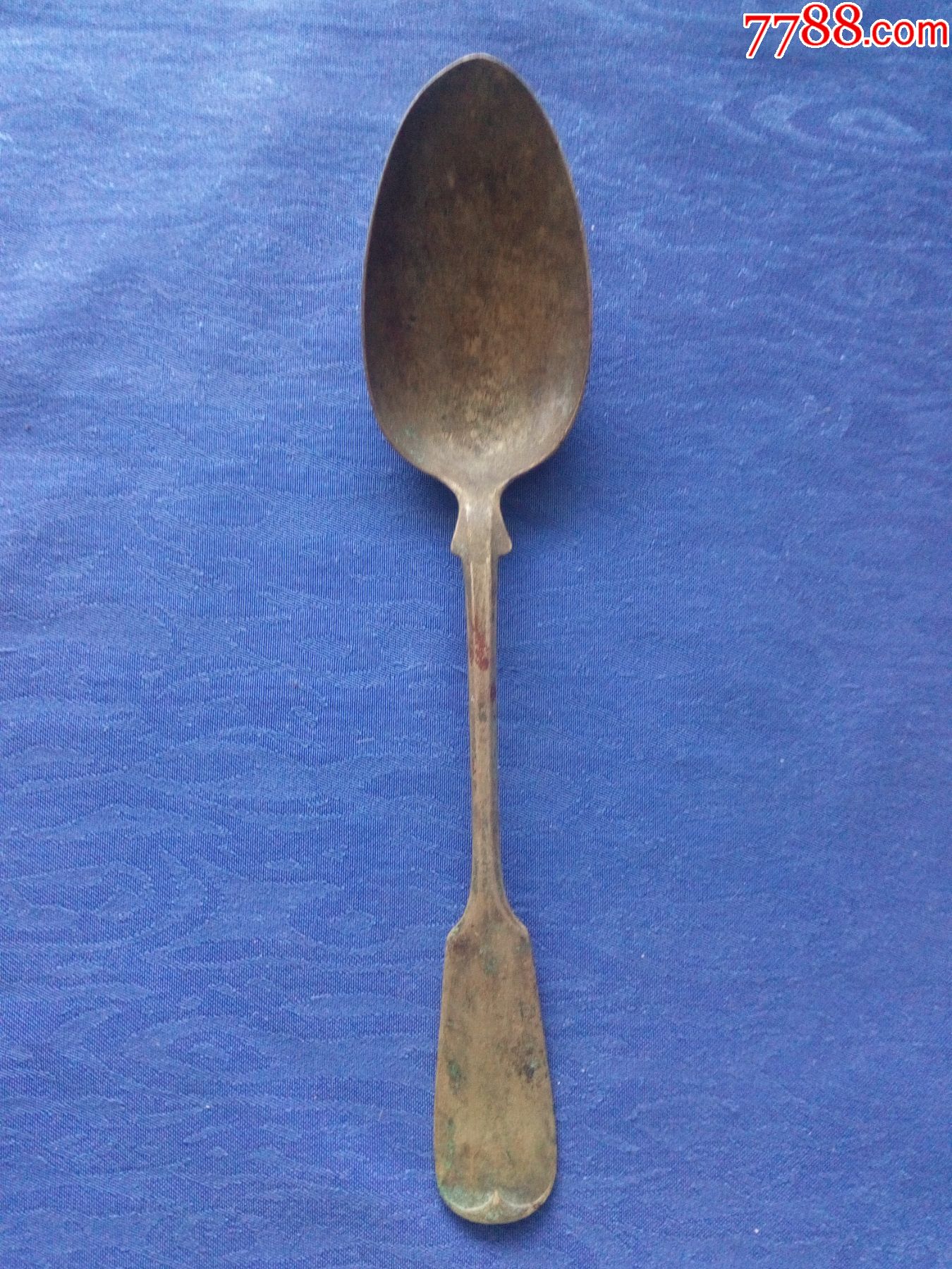 清代民国手工剔刻钣金素面peg英文款长口黄铜勺子奢侈品老物件家庭