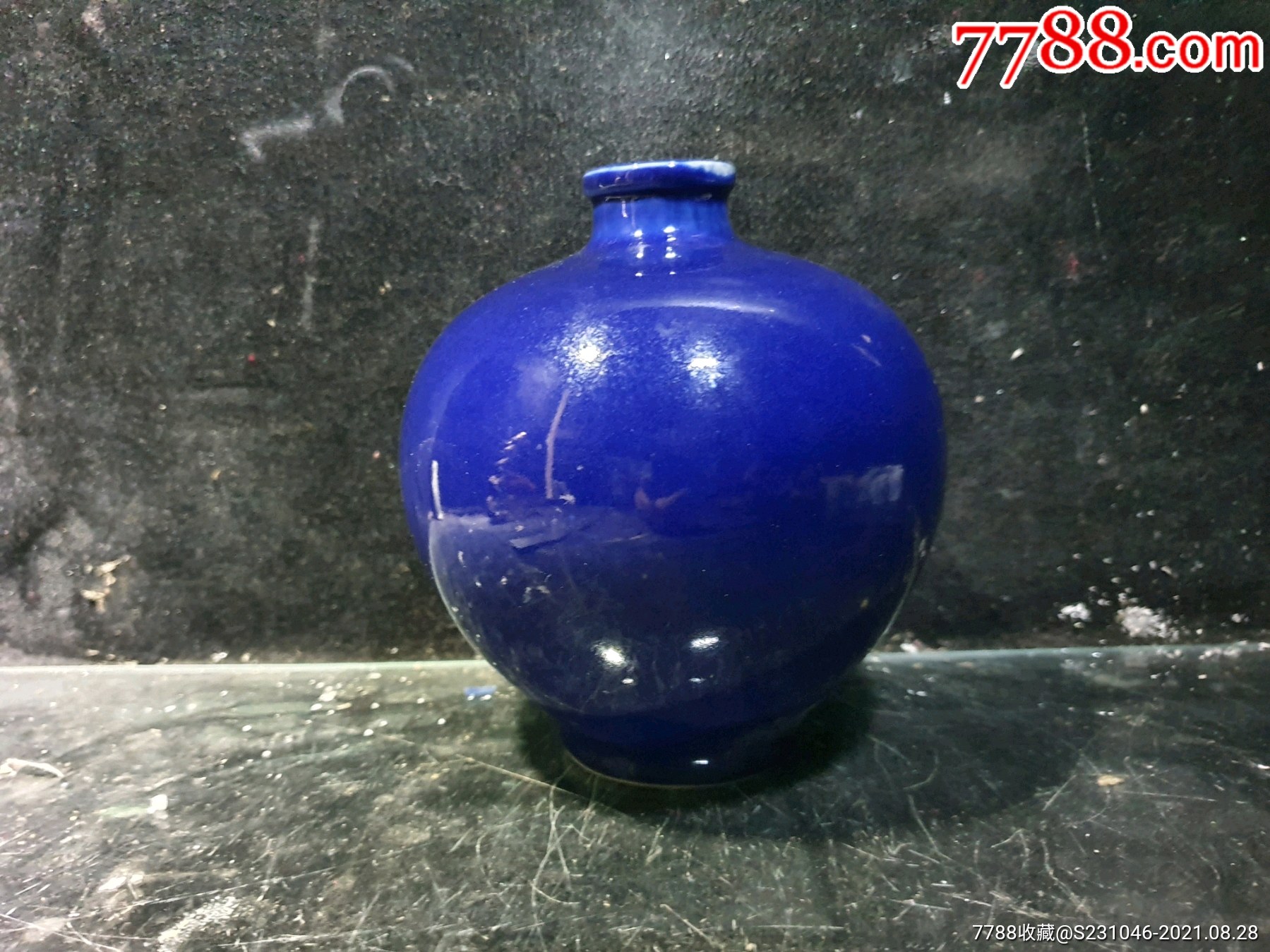5品99民国时期霁蓝秞印盒￥68.5品99早期建国瓷厂霁蓝秞