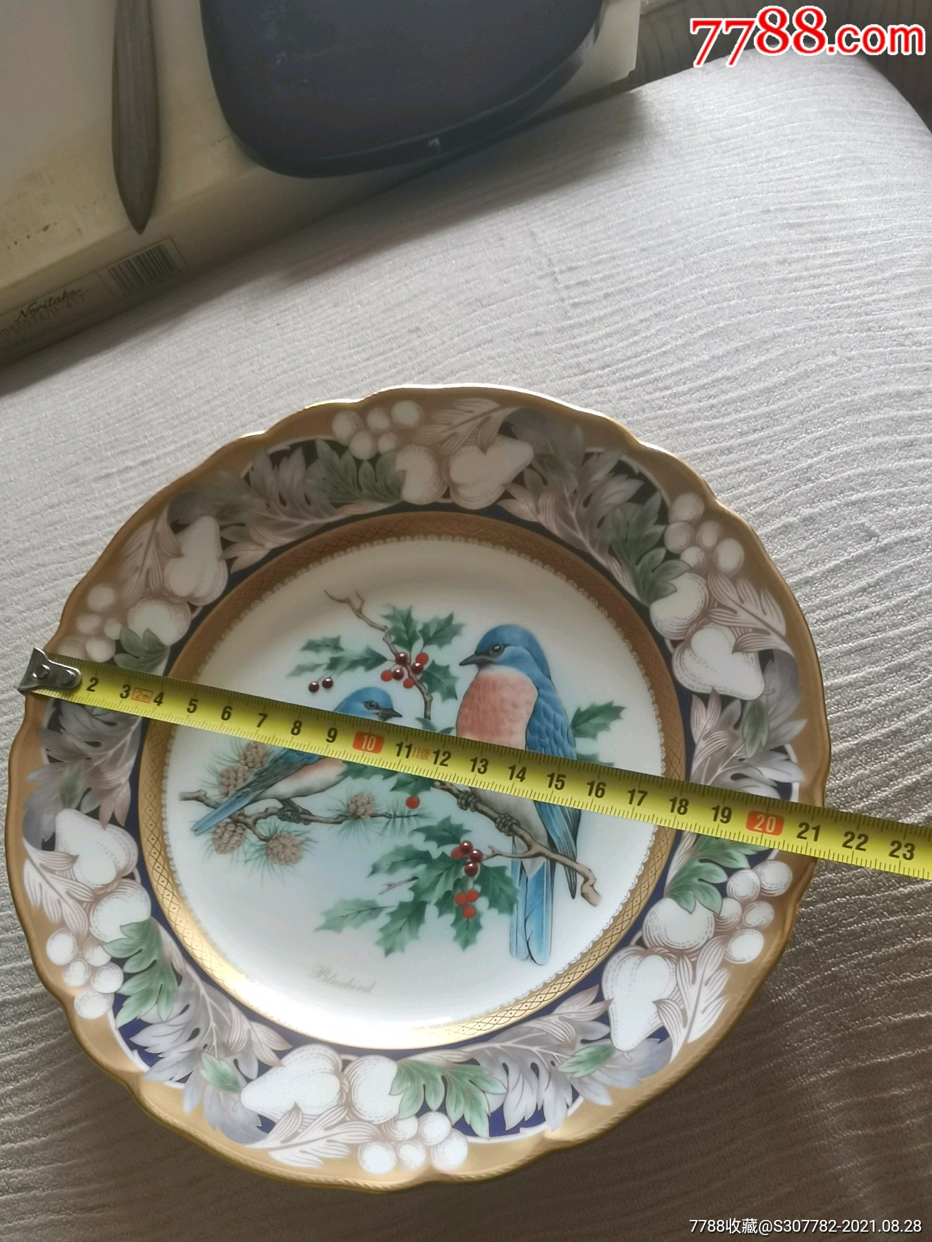 限量款日本则武瓷盘_彩绘瓷/彩瓷_第1张_7788瓷器