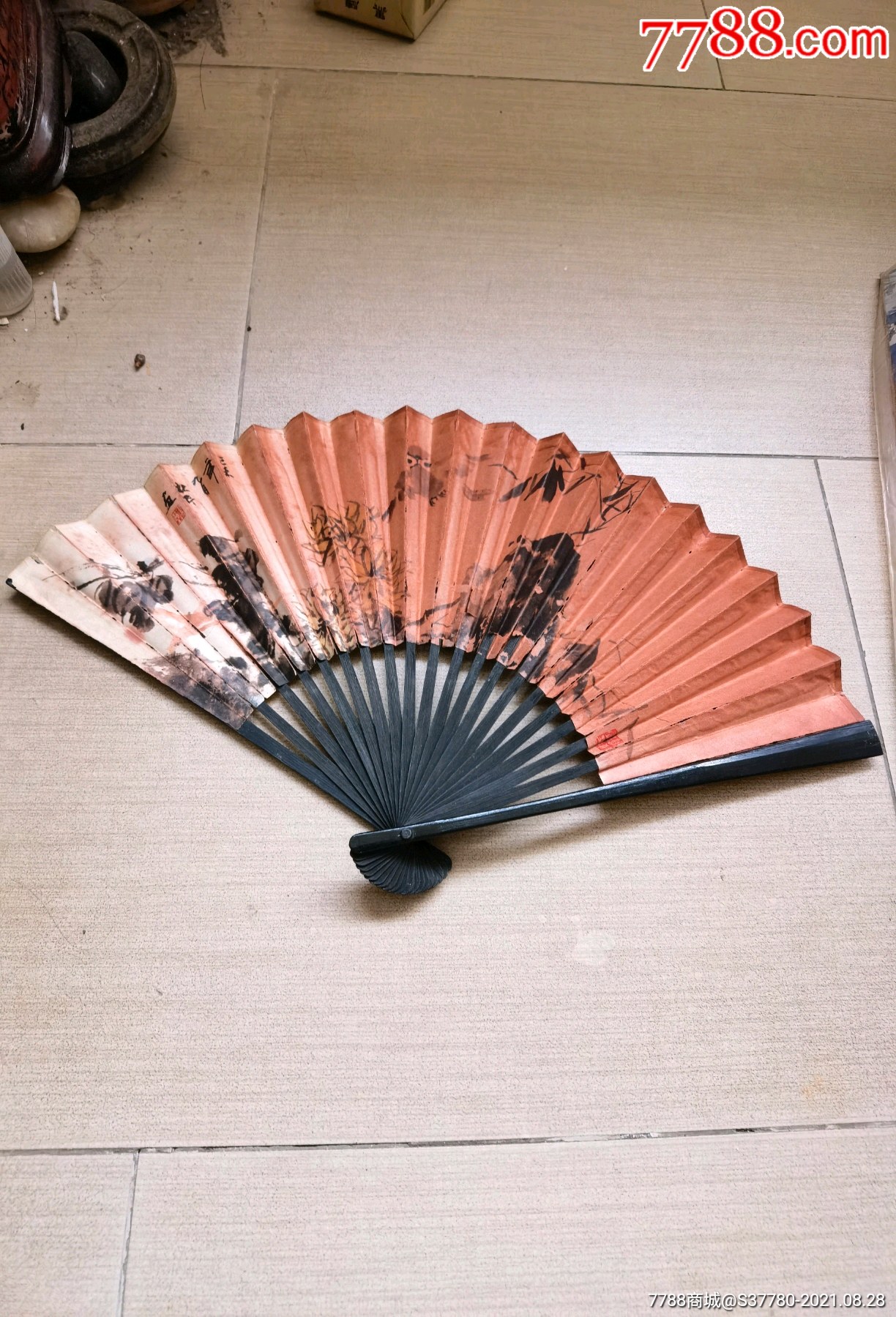 扇子竹扇有破损具体看图