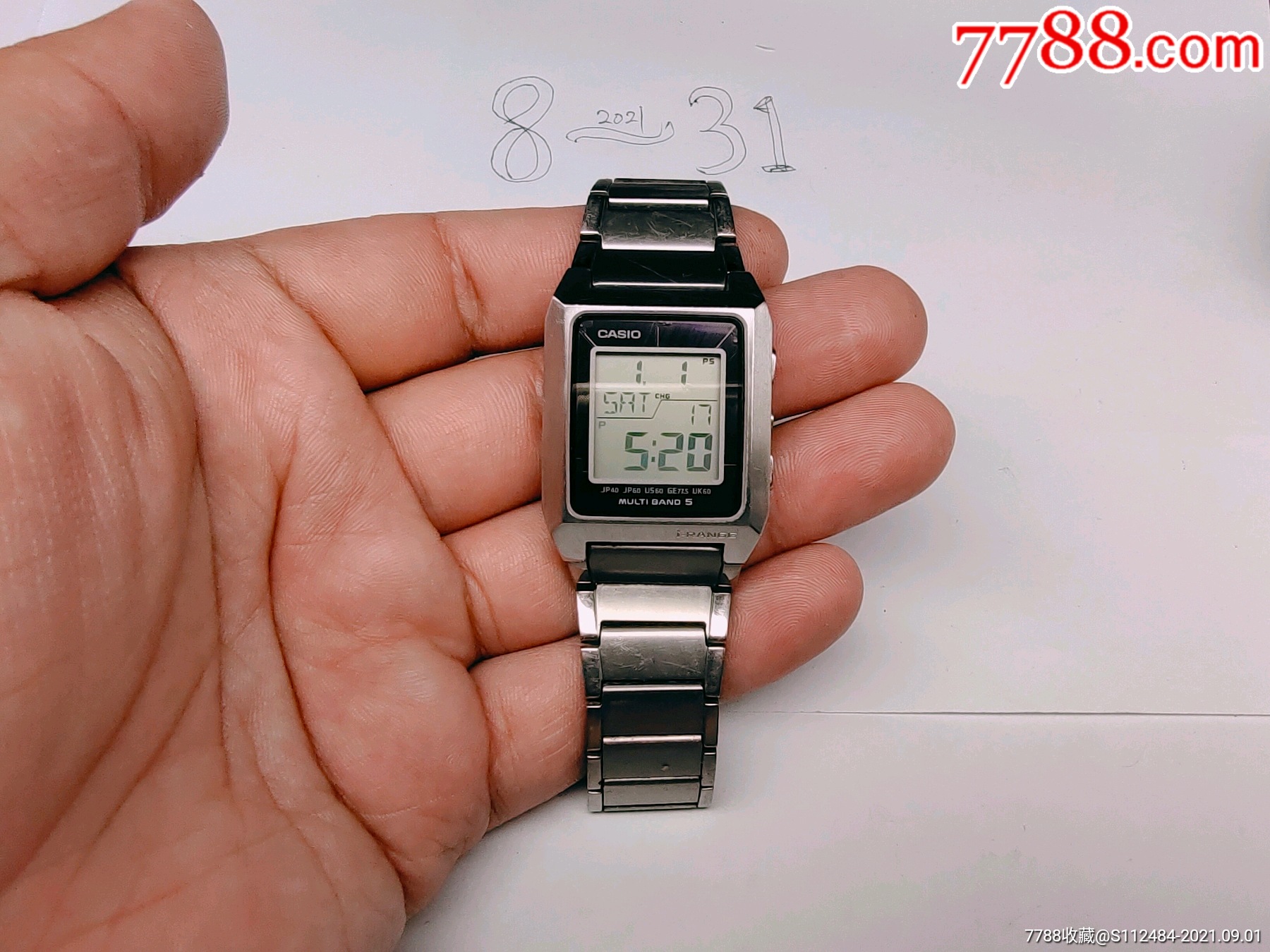 好品经典漂亮卡西欧casio男士电波5光动能石英腕表