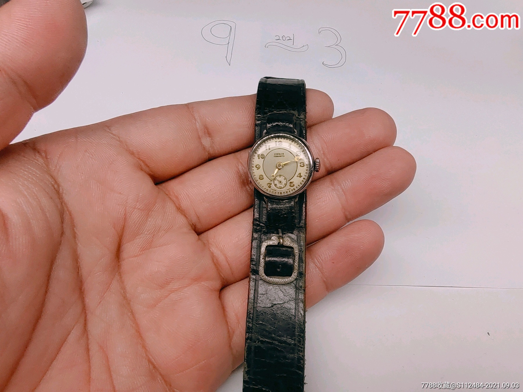 31年款美品经典漂亮15钻瑞士pierce女士小三针手动机械腕表_手表/腕表