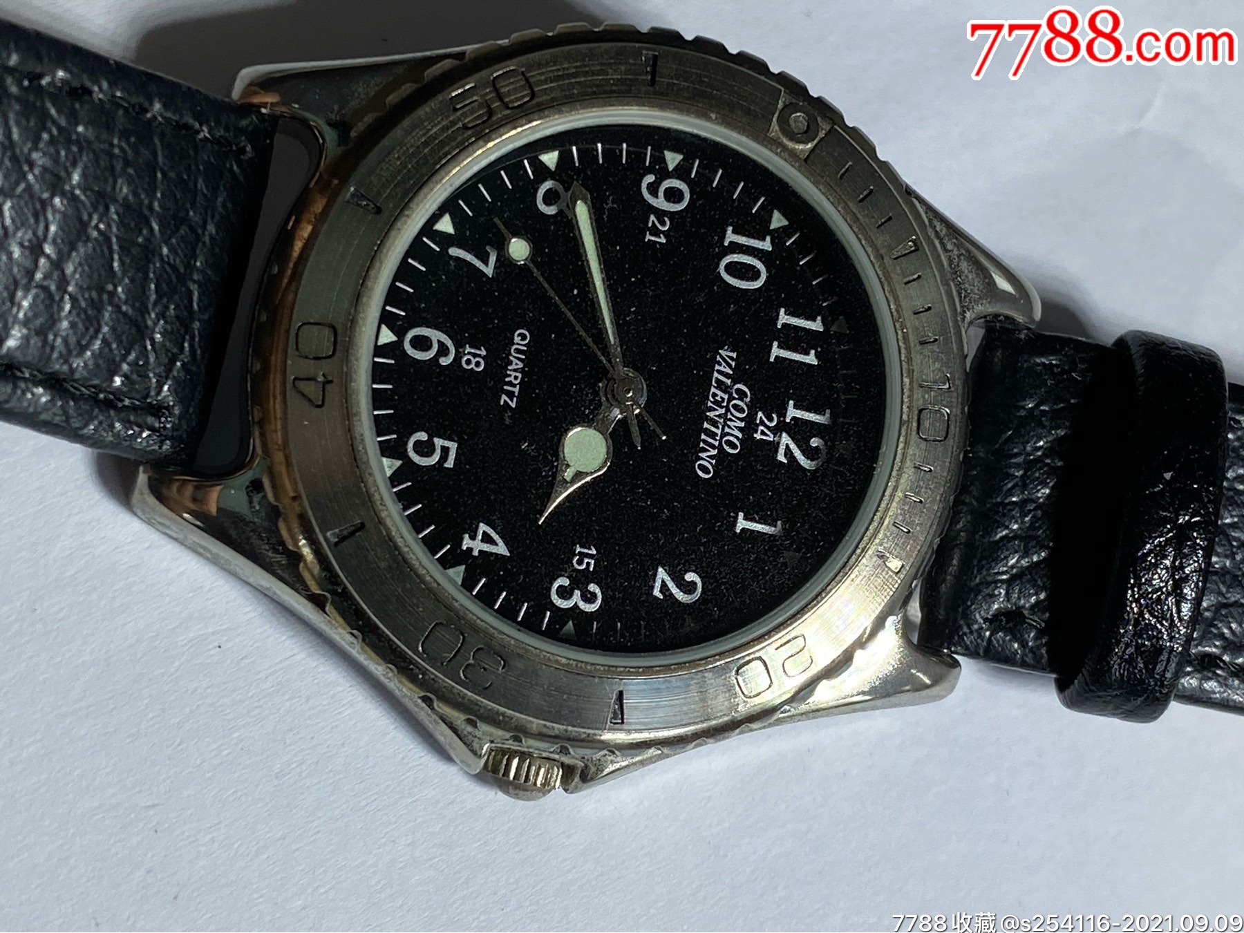 意大利品牌comovalentino华伦天奴石英运动男表夜光指针表盘38mm_手表