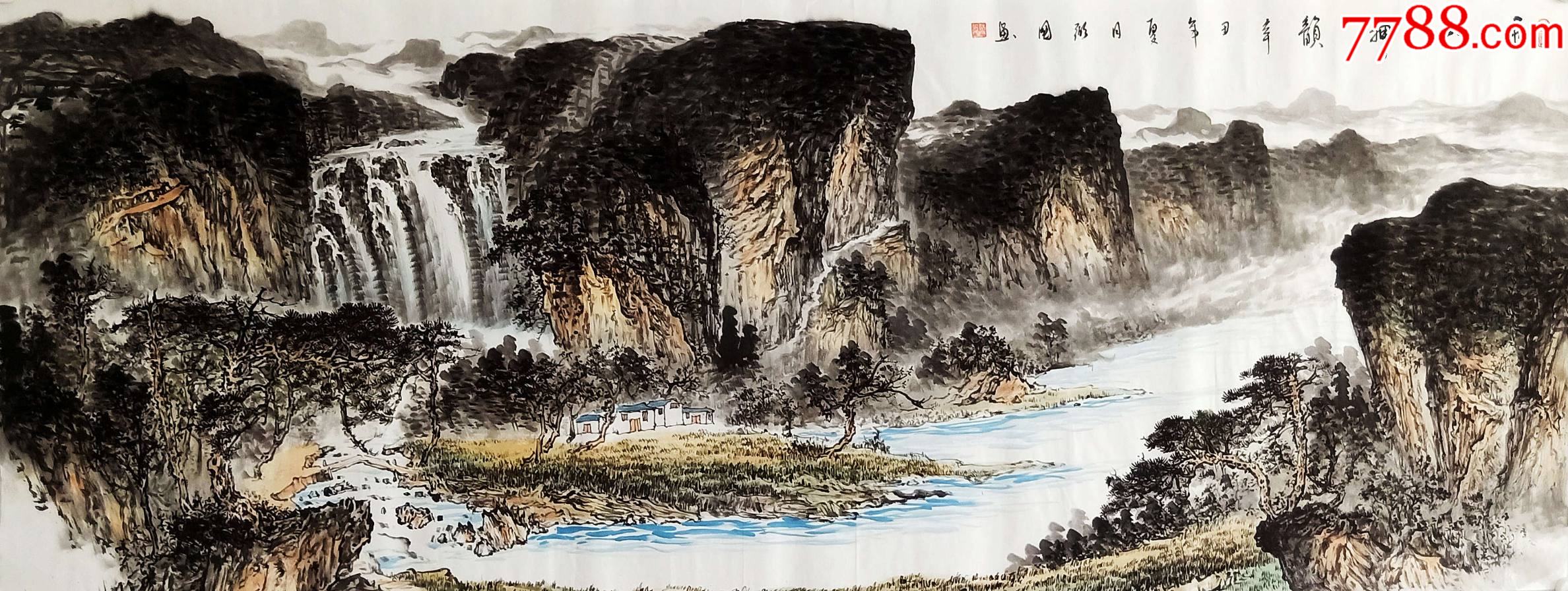 【全网独家授权代理】知名书画陆弼国作品:秋山神韵