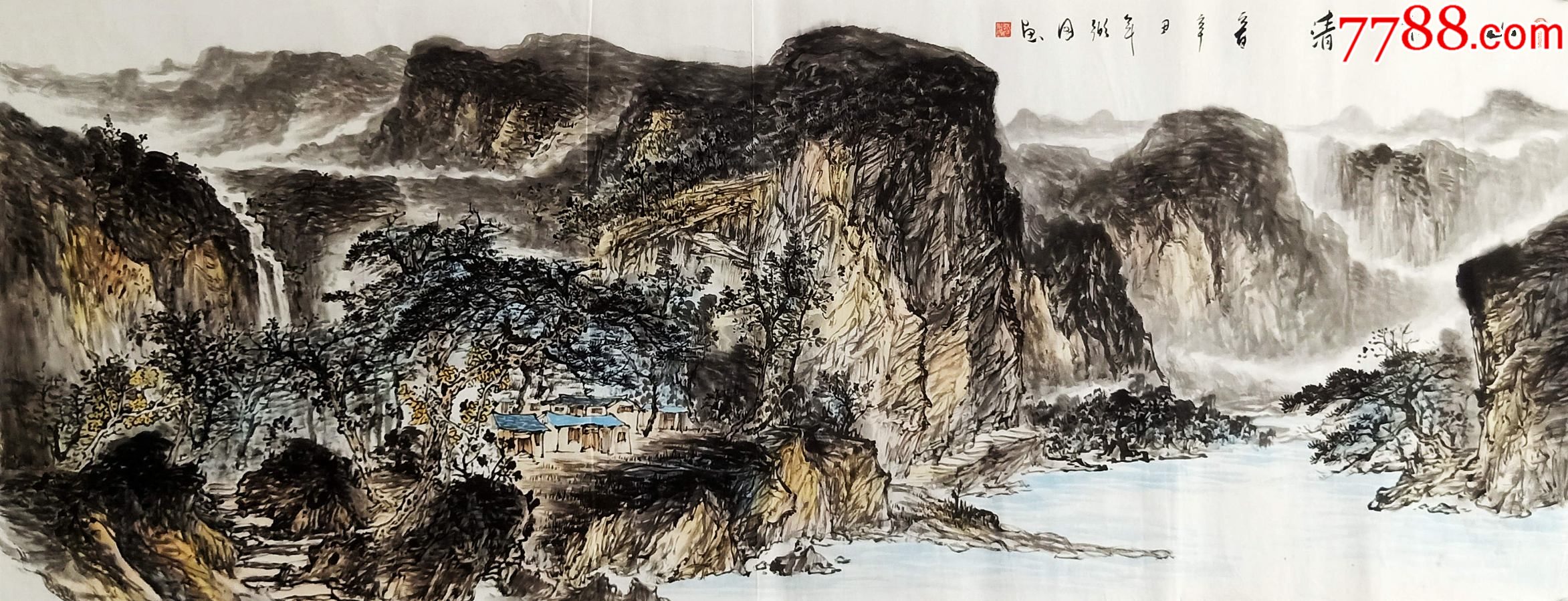 【全网独家授权代理】知名书画陆弼国作品:山水清音