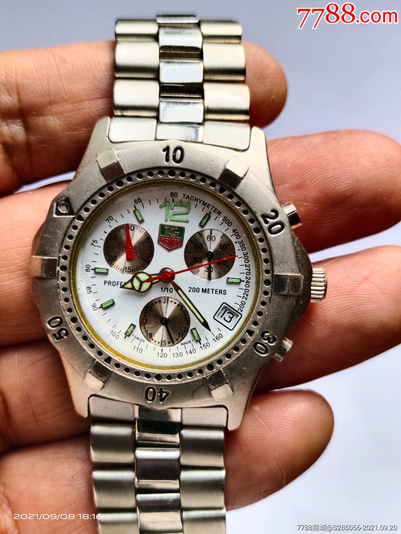 库存近新泰格豪雅计时六针石英男表_手表/腕表_配件图片_收藏价格