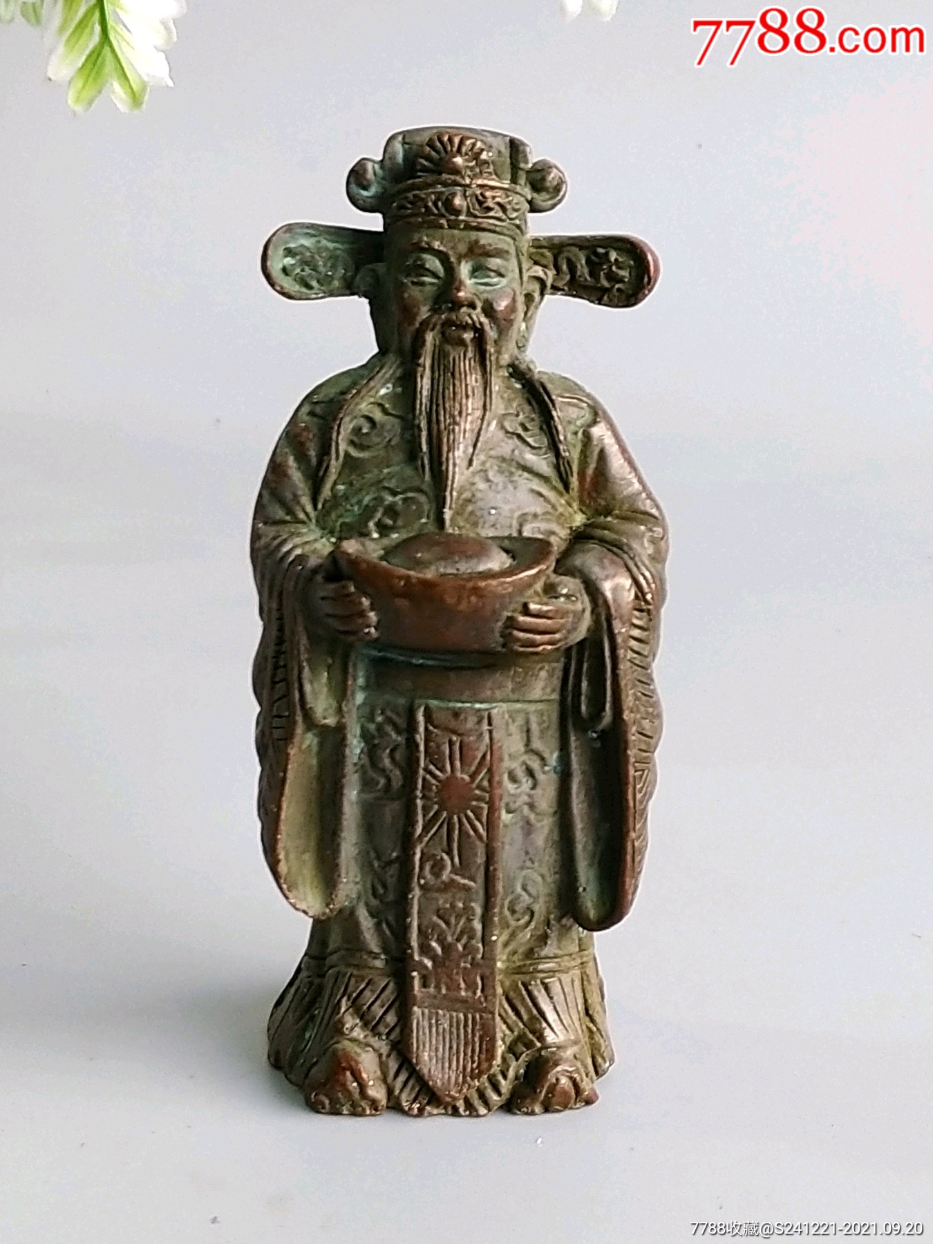 精工铜制财神爷摆件