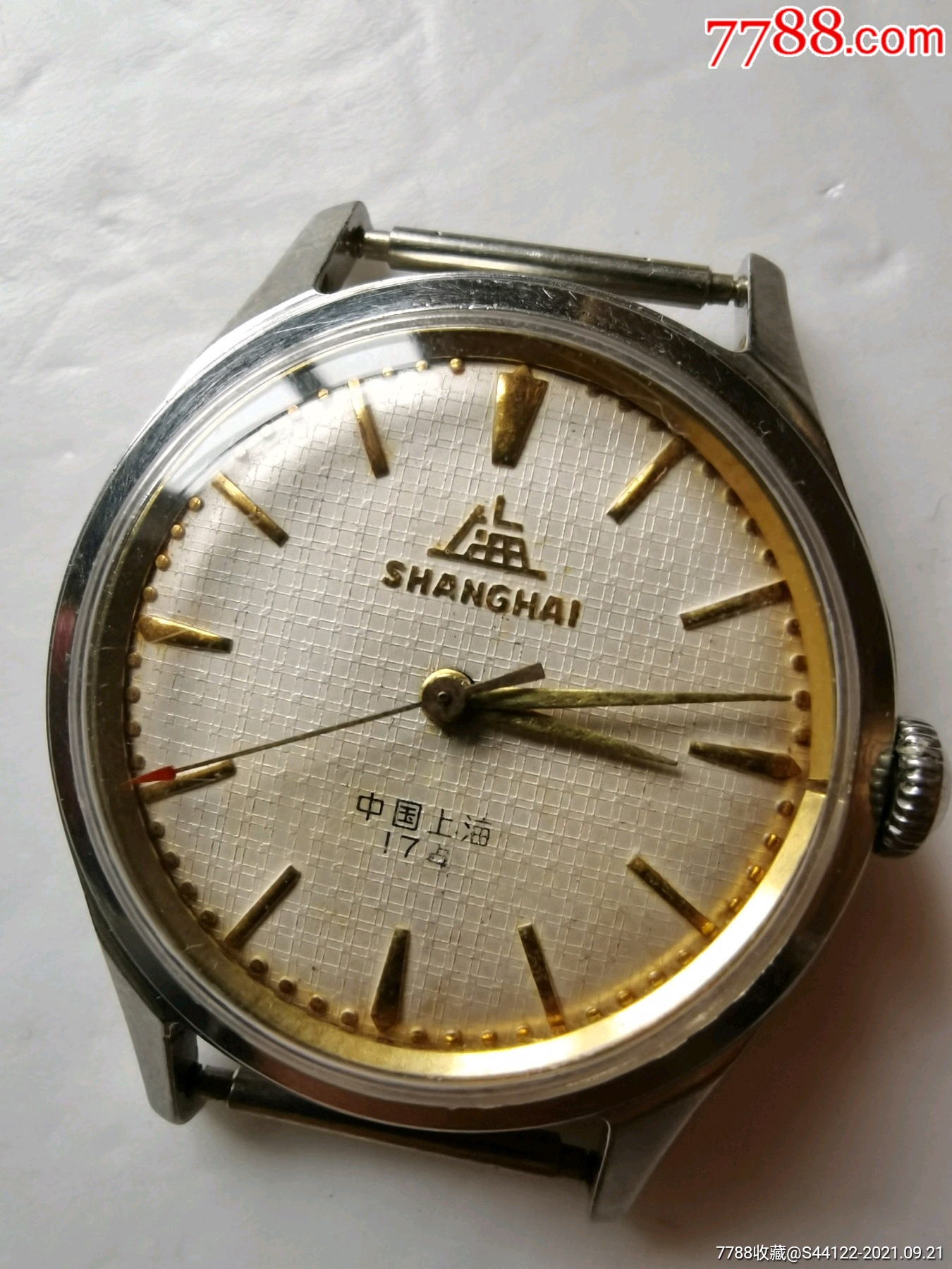 稀少上海581男士上弦布纹盘上弦手表_价格380元_第1张