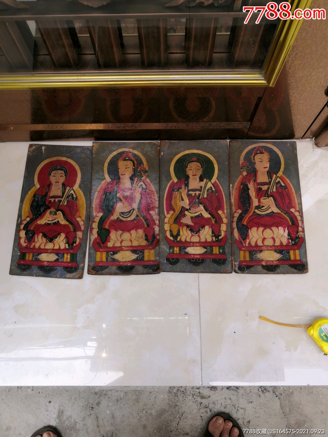 古玩佛教水陆画4张x220