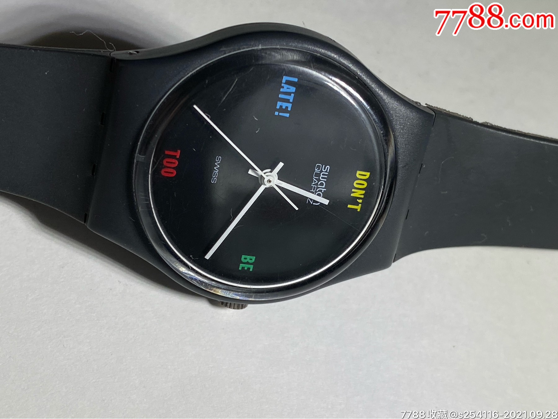 瑞士原装正品swatch斯沃琪石英男表表盘34mm厚85mm走时精准保真正品特
