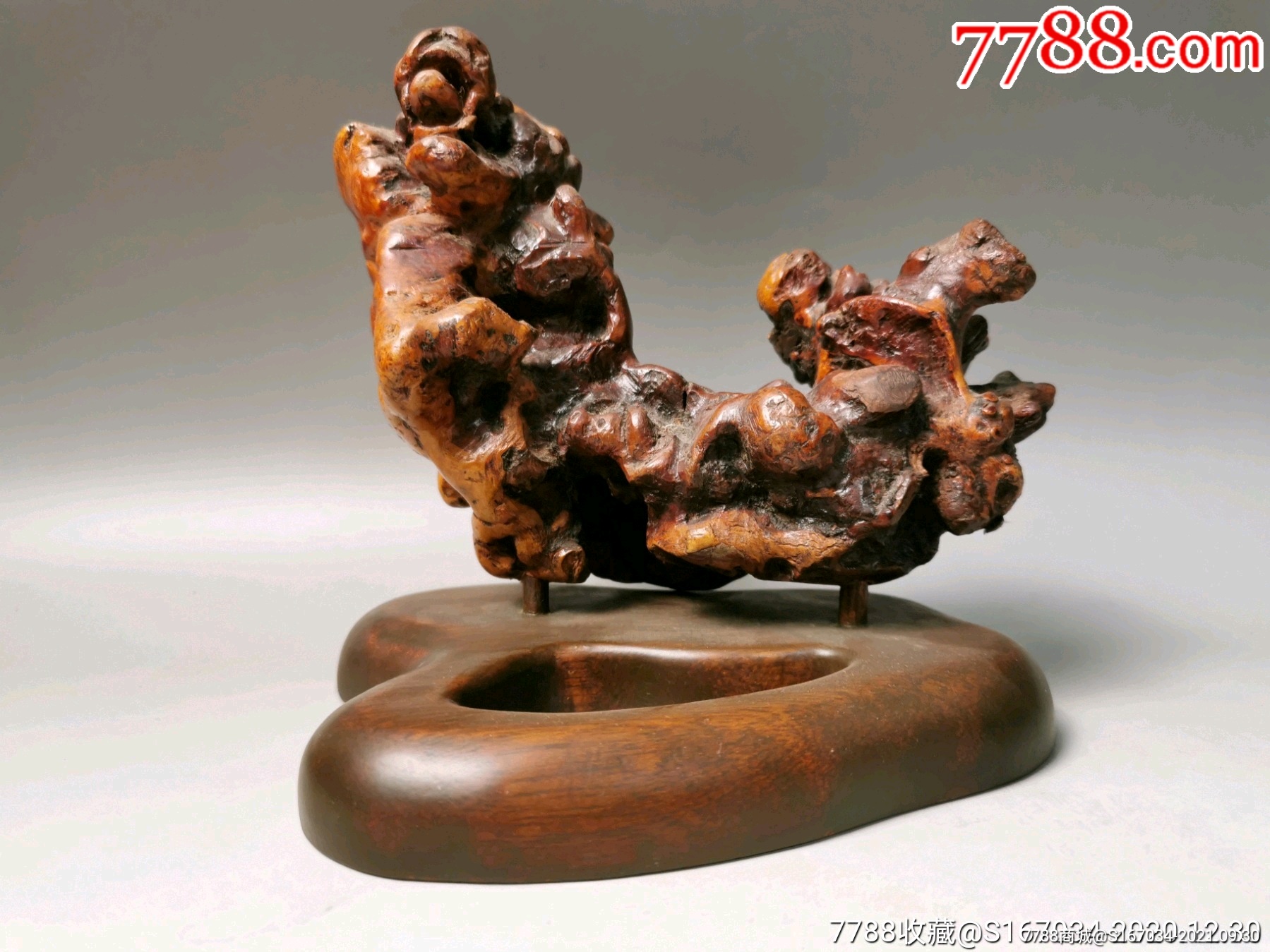 回流樱木树瘤雕件狮子摆件品如图十分漂亮