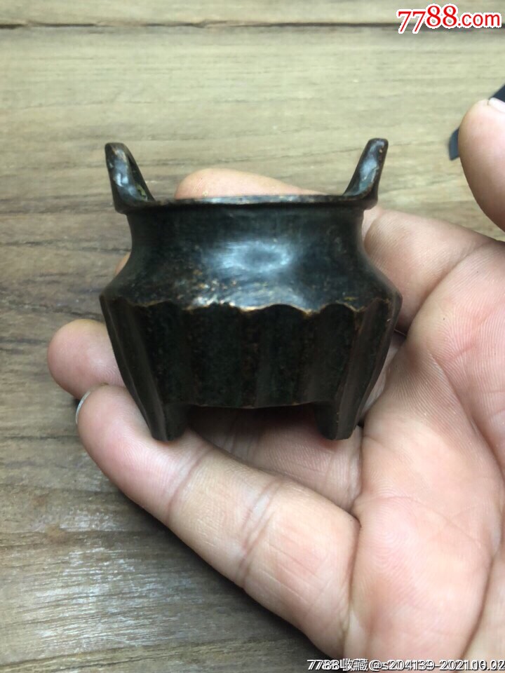 香炉双耳禅字底款香炉