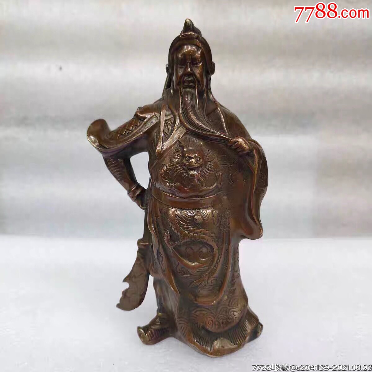 铜关公铜像武财神刀招财镇宅风水