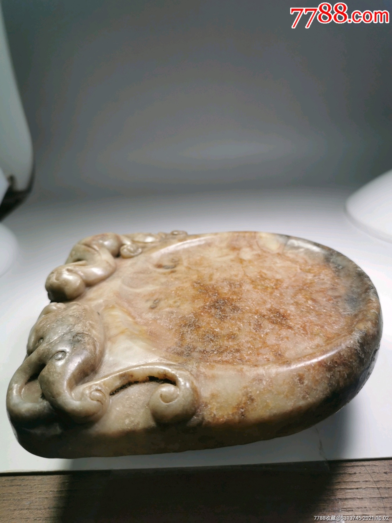 老玉高古玉螭龙砚台._价格200元_第1张