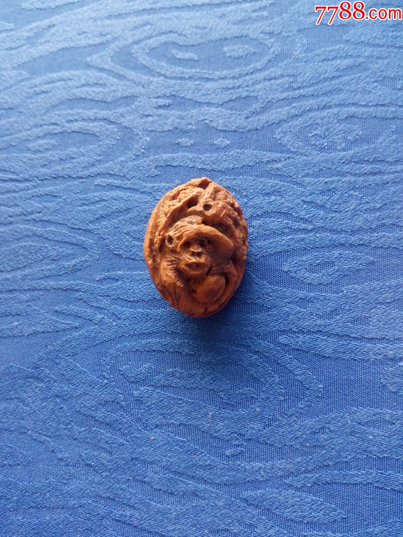 雕刻趣味生肖申猴把玩挂件饰品护身符-价格:390元-au27874742-核桃雕