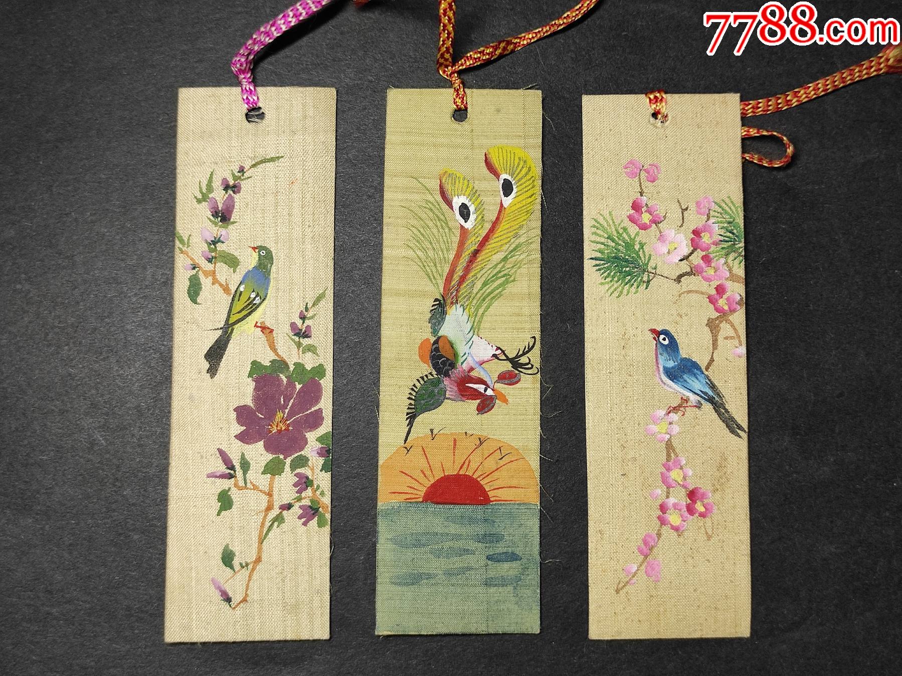 手绘老书签;三份合售