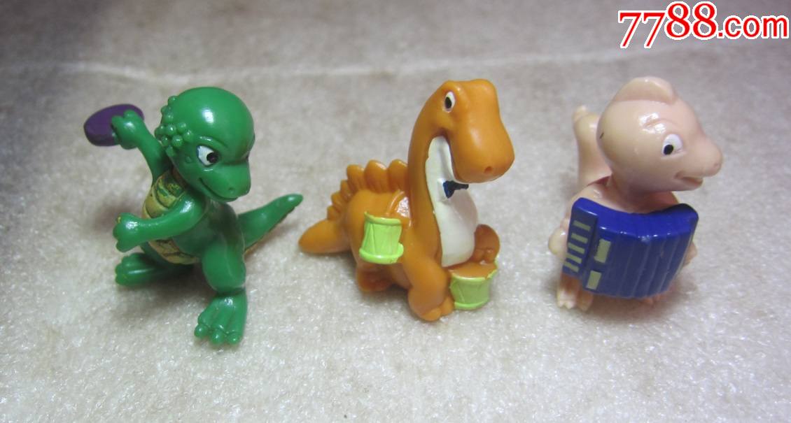 彩笛卷小恐龙三个_其他传统玩具_图片欣赏_收藏价值_7788明信片收藏