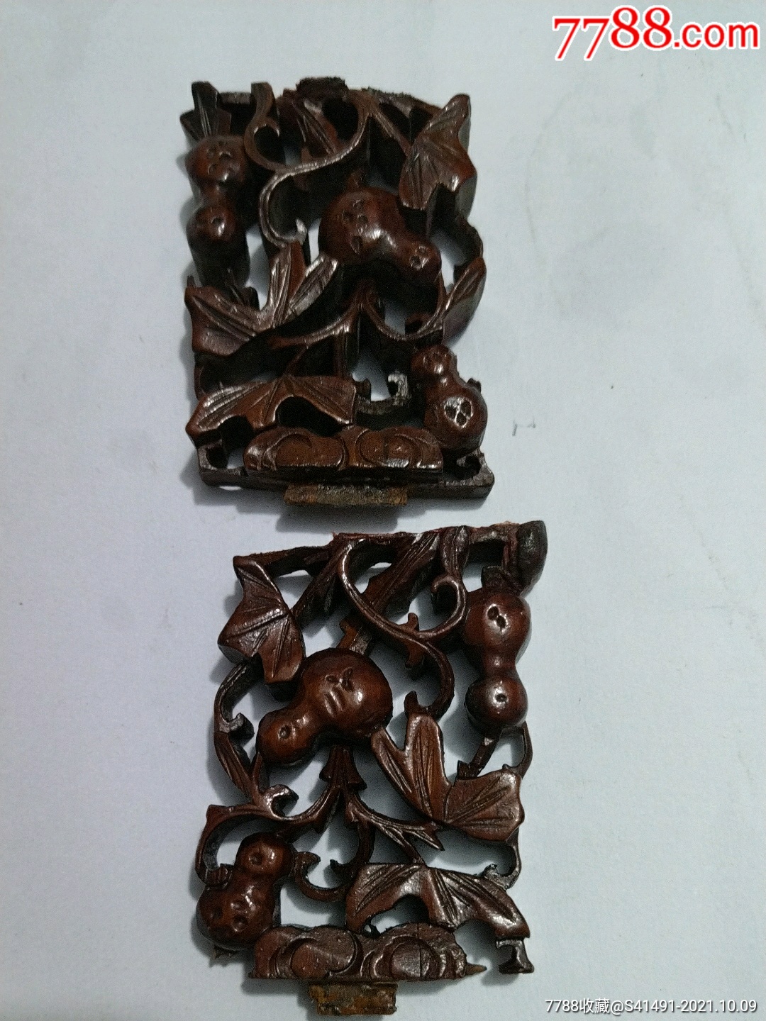 精品小木雕一对